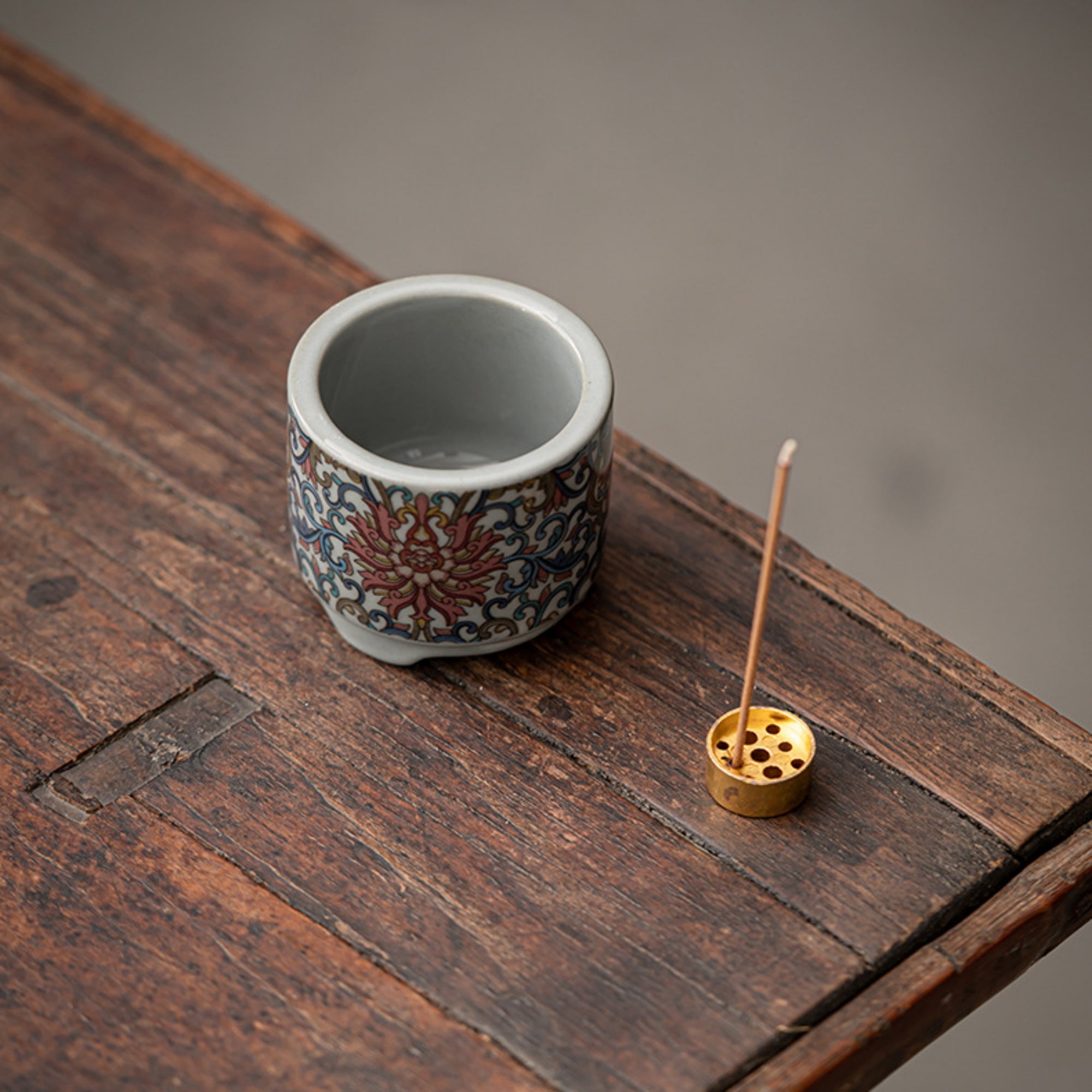QiLing Aura Enamel Ceramic Zen Incense Burner