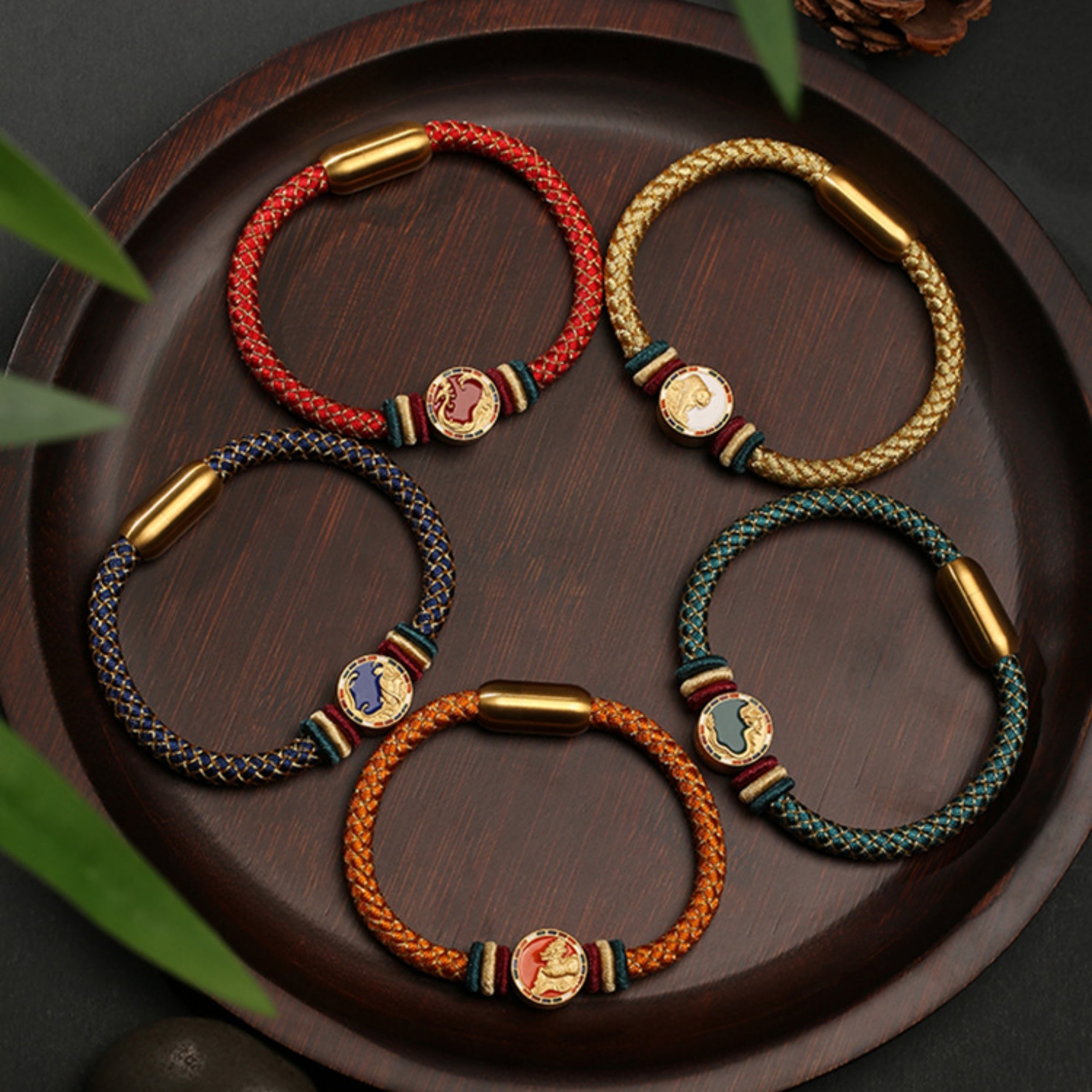 Celestial Guardians Five Elements Cotton Cord Bracelet