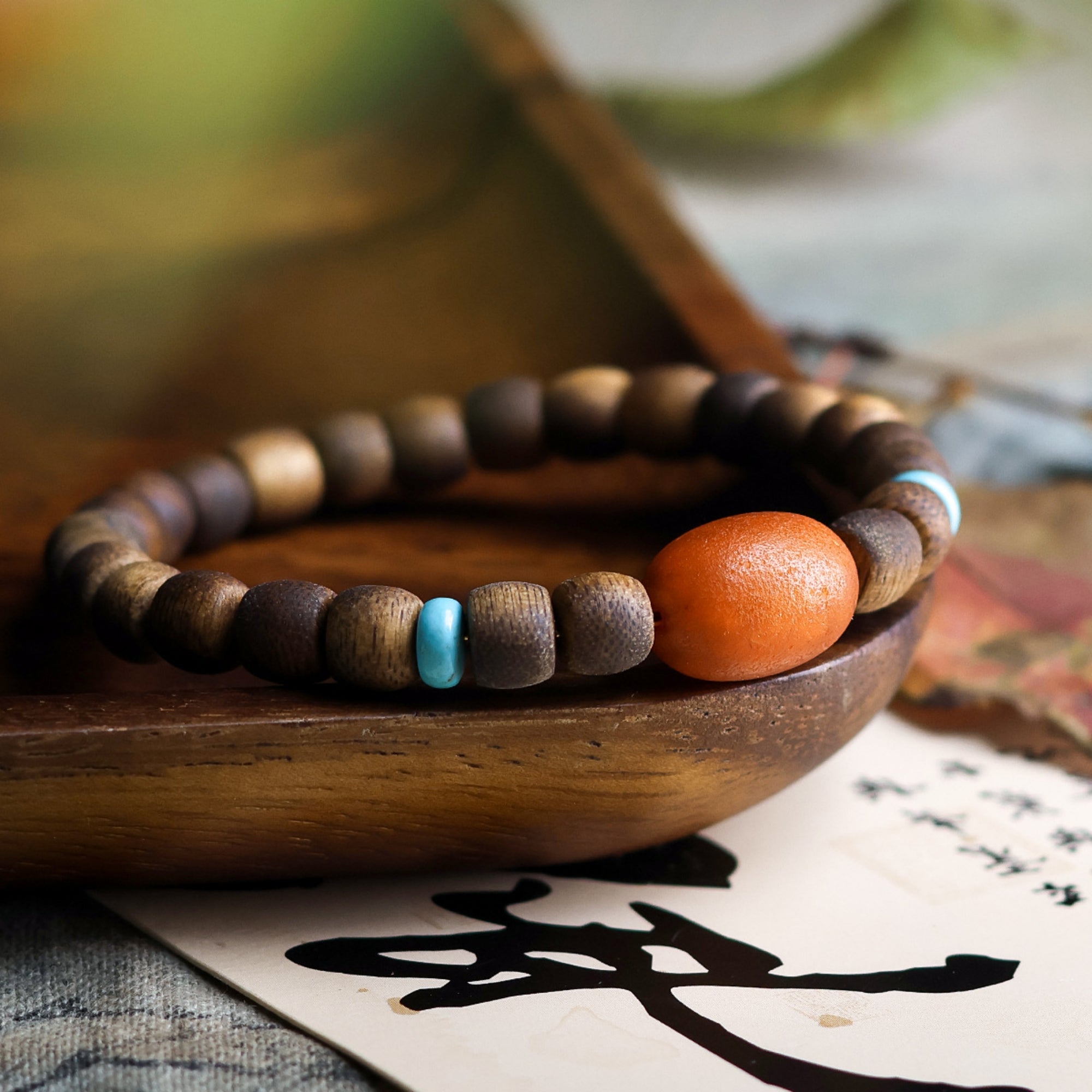 Tibetan Agarwood Prayer Bead Bracelet