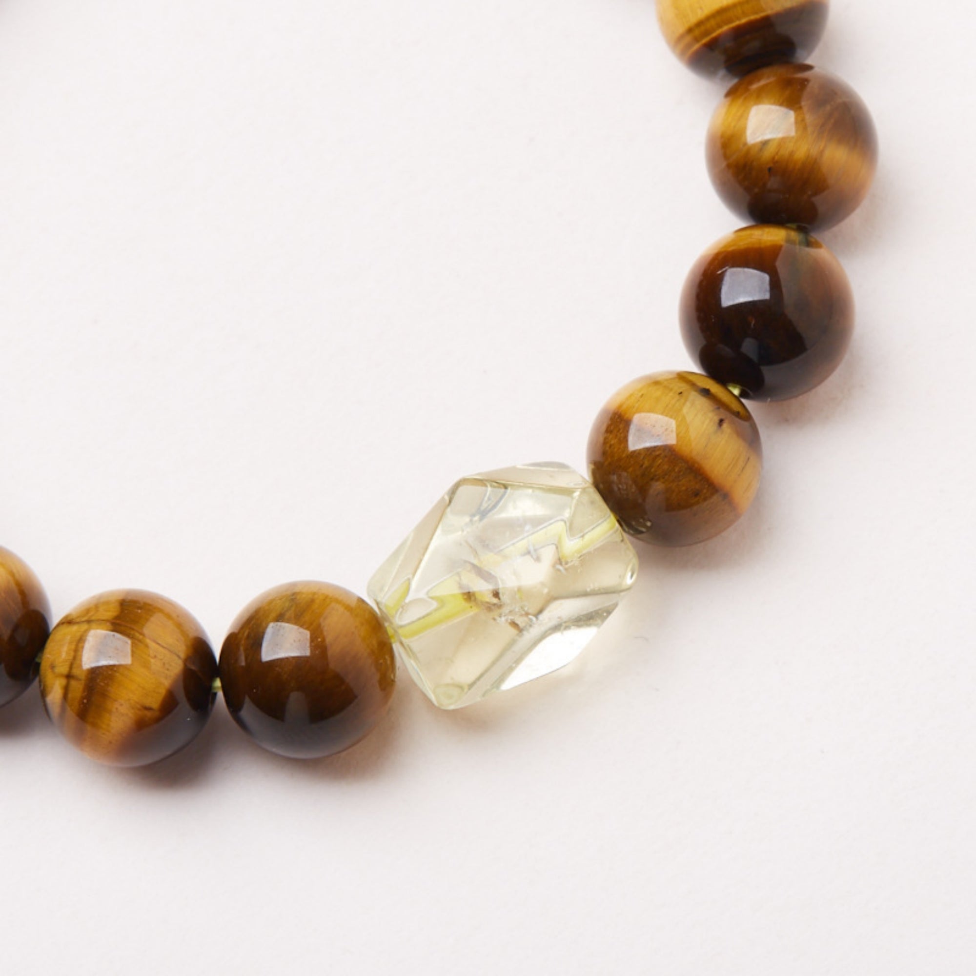 Tiger's Eye and Citrine Bodhi Prayer Beads Bracelet