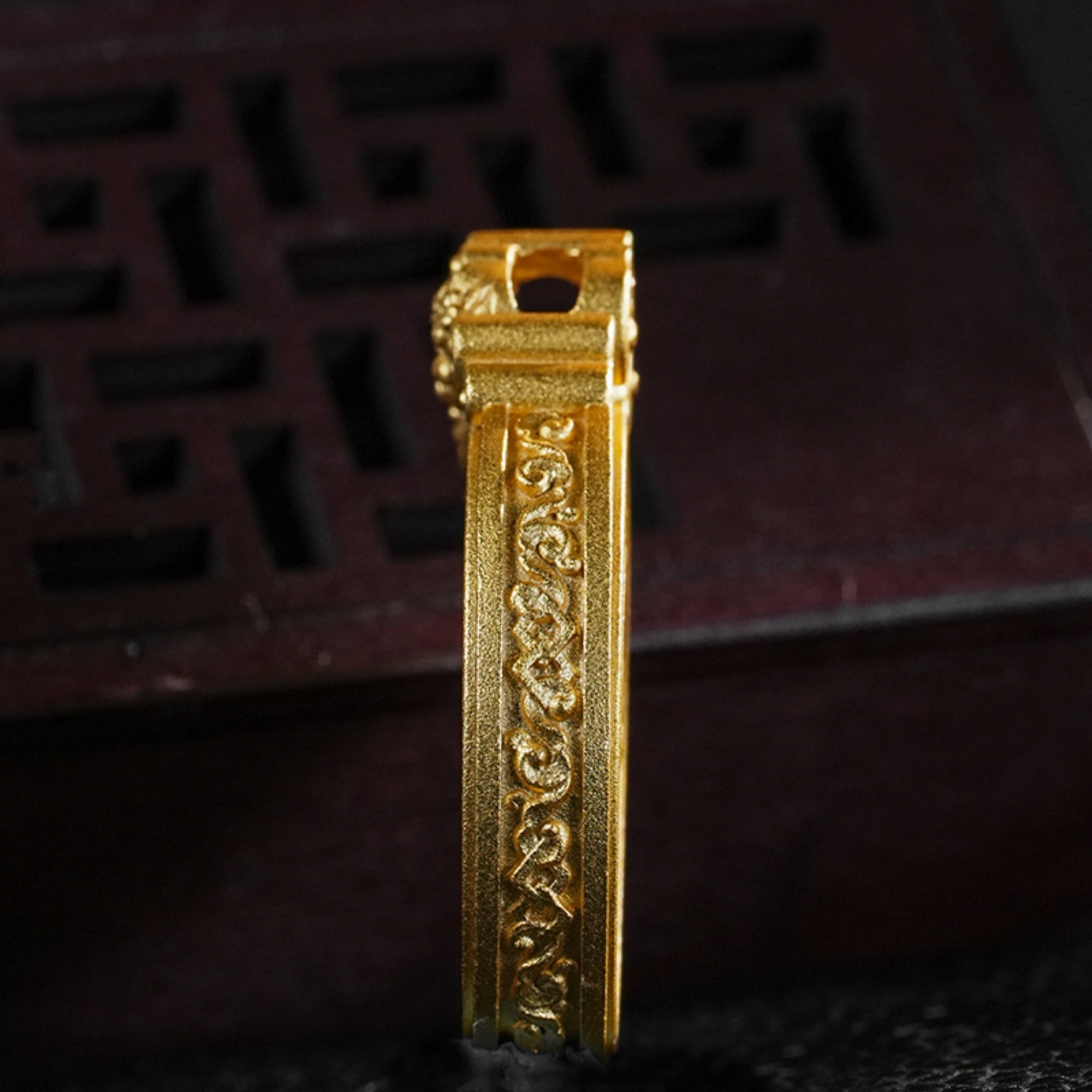 Tibetan Hand-Painted Guardian Buddha Thangka Amulet Pendant