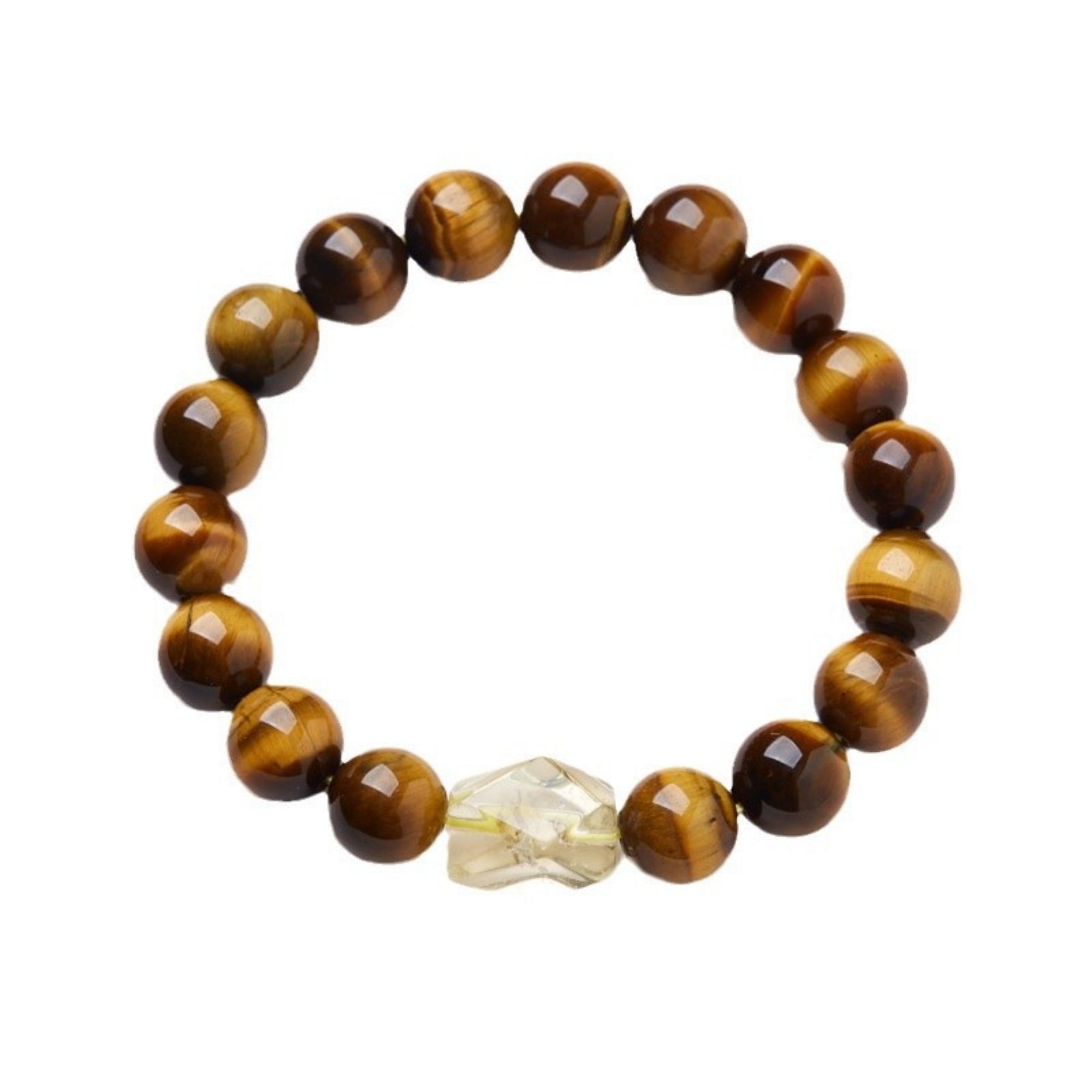 Tiger's Eye and Citrine Bodhi Prayer Beads Bracelet