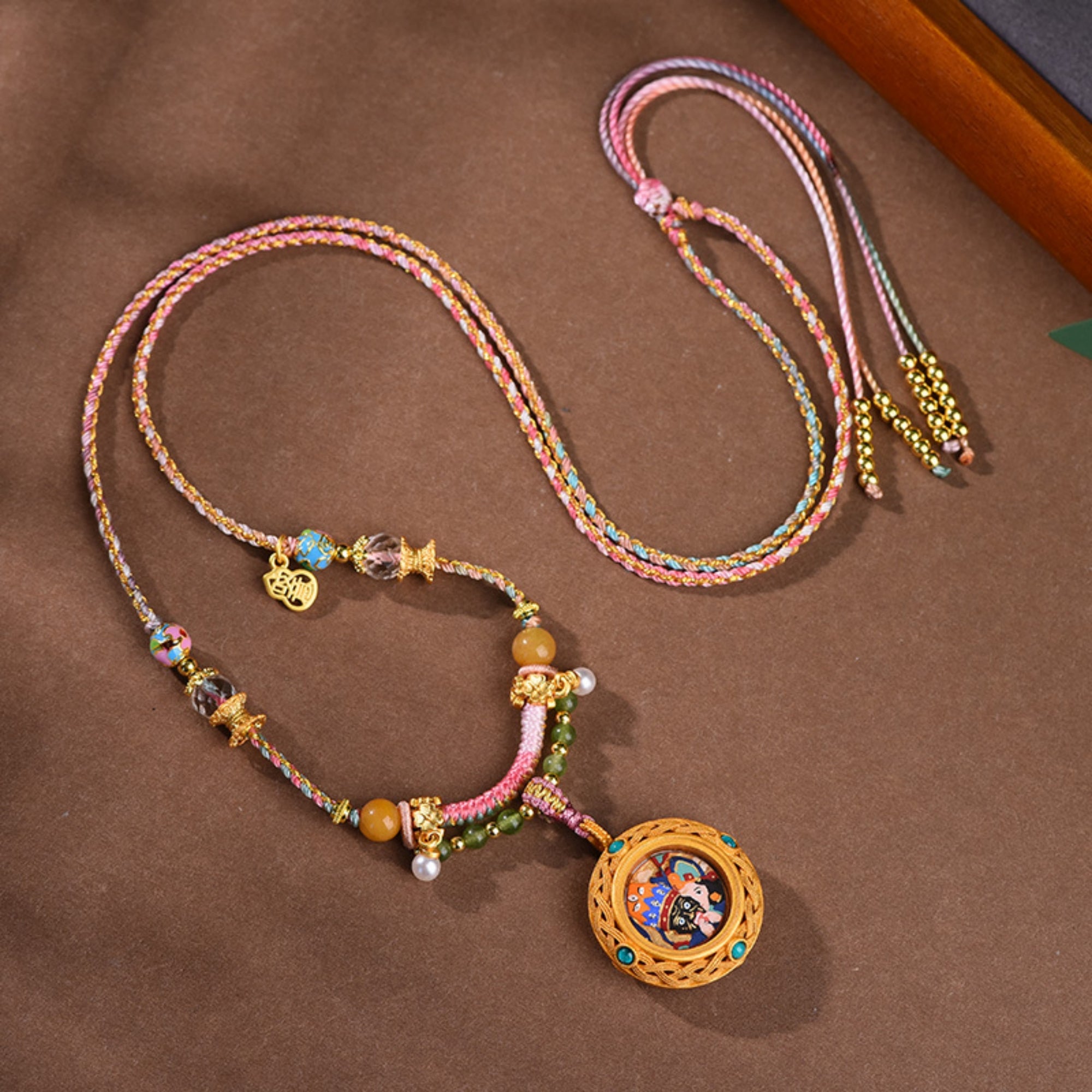 Zakiram Tibetan Hand-Painted Thangka Necklace