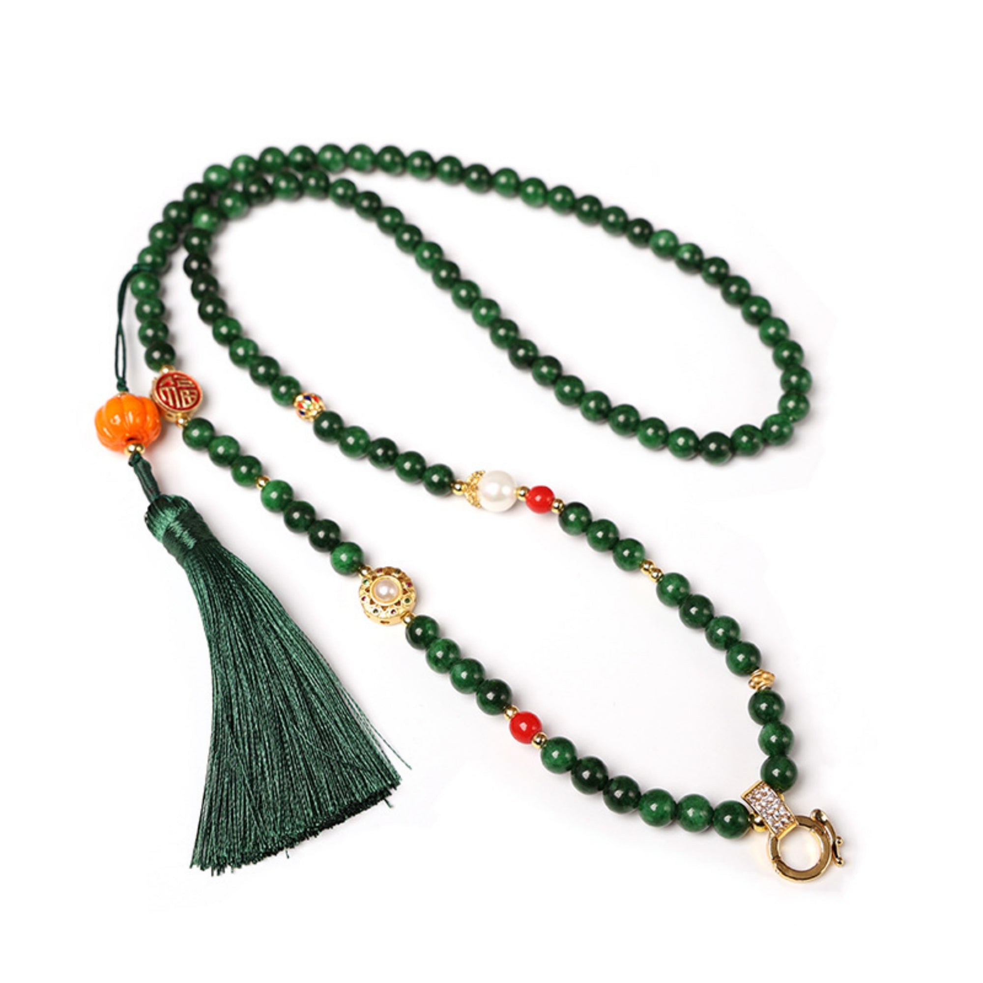 Crystal and Jade Mala Thangka Pendant Replacement Chain