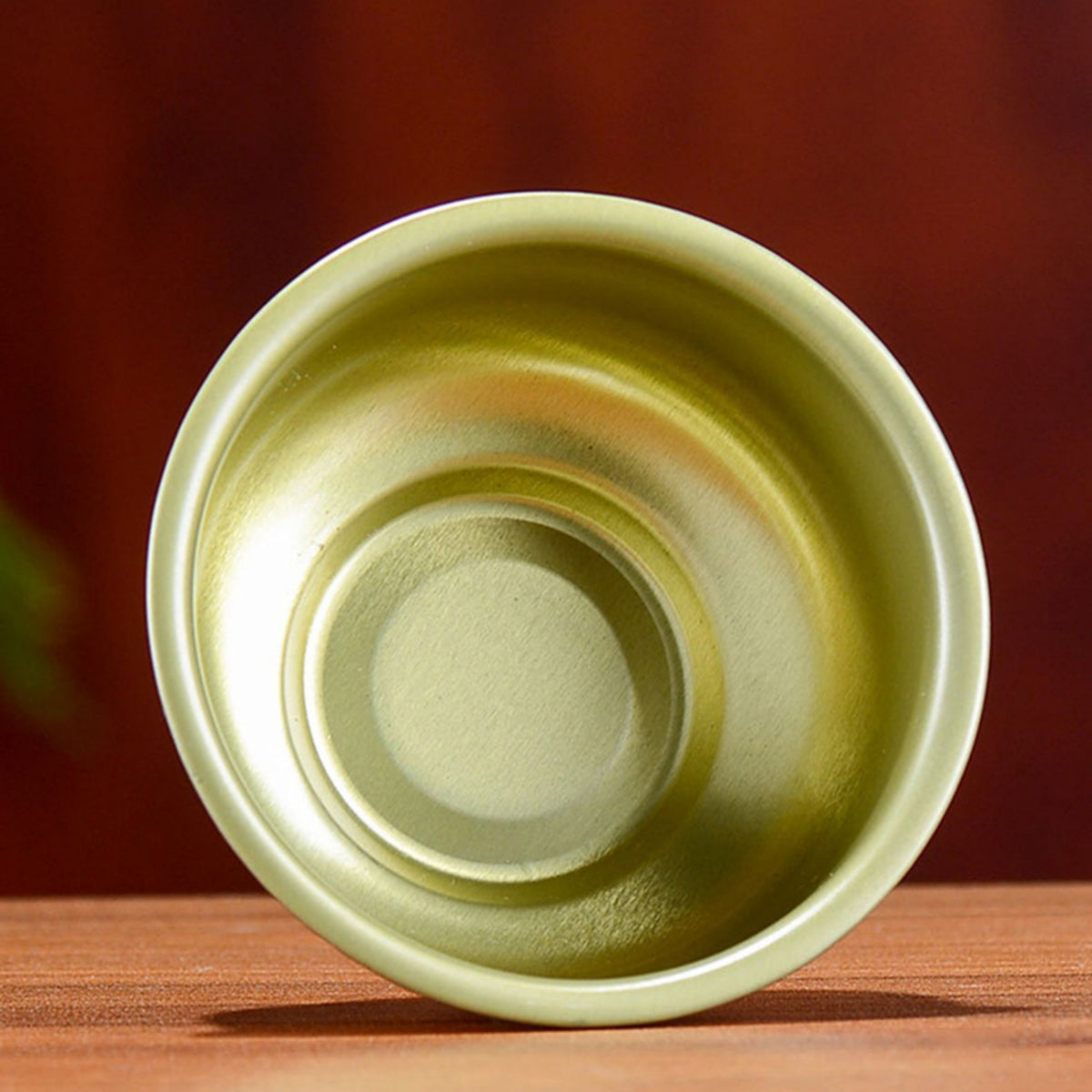 Hand-Painted Tibetan Brass Water Offering Bowls – Set of 7