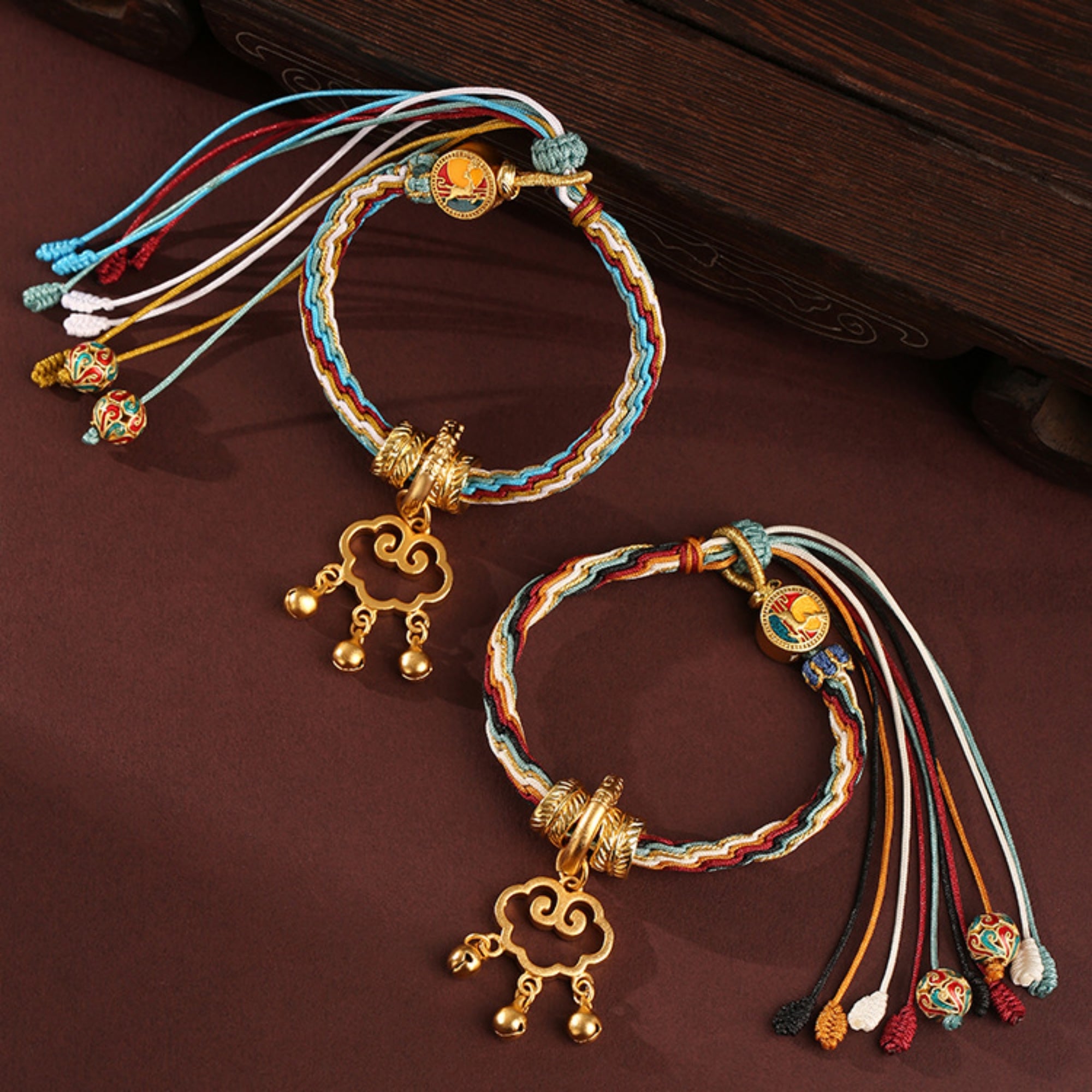 Handwoven Auspicious Cloud Peace Lock Bracelet