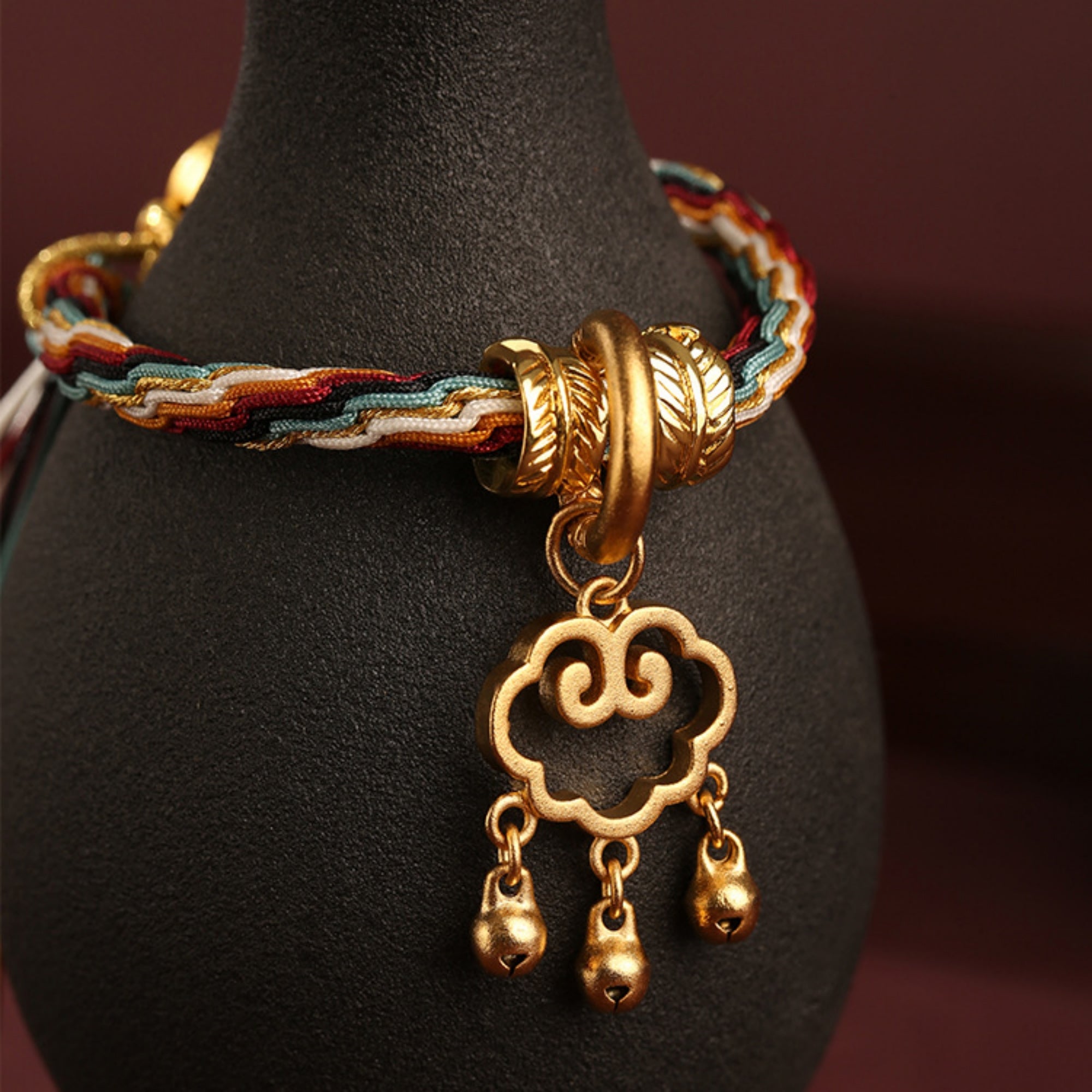 Handwoven Auspicious Cloud Peace Lock Bracelet