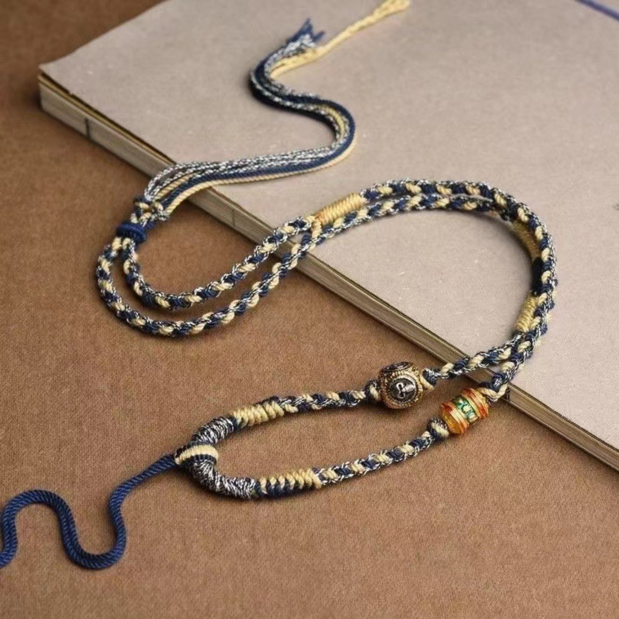 Handwoven Tibetan Prayer Wheel Thangka Pendant Replacement Cotton Cord