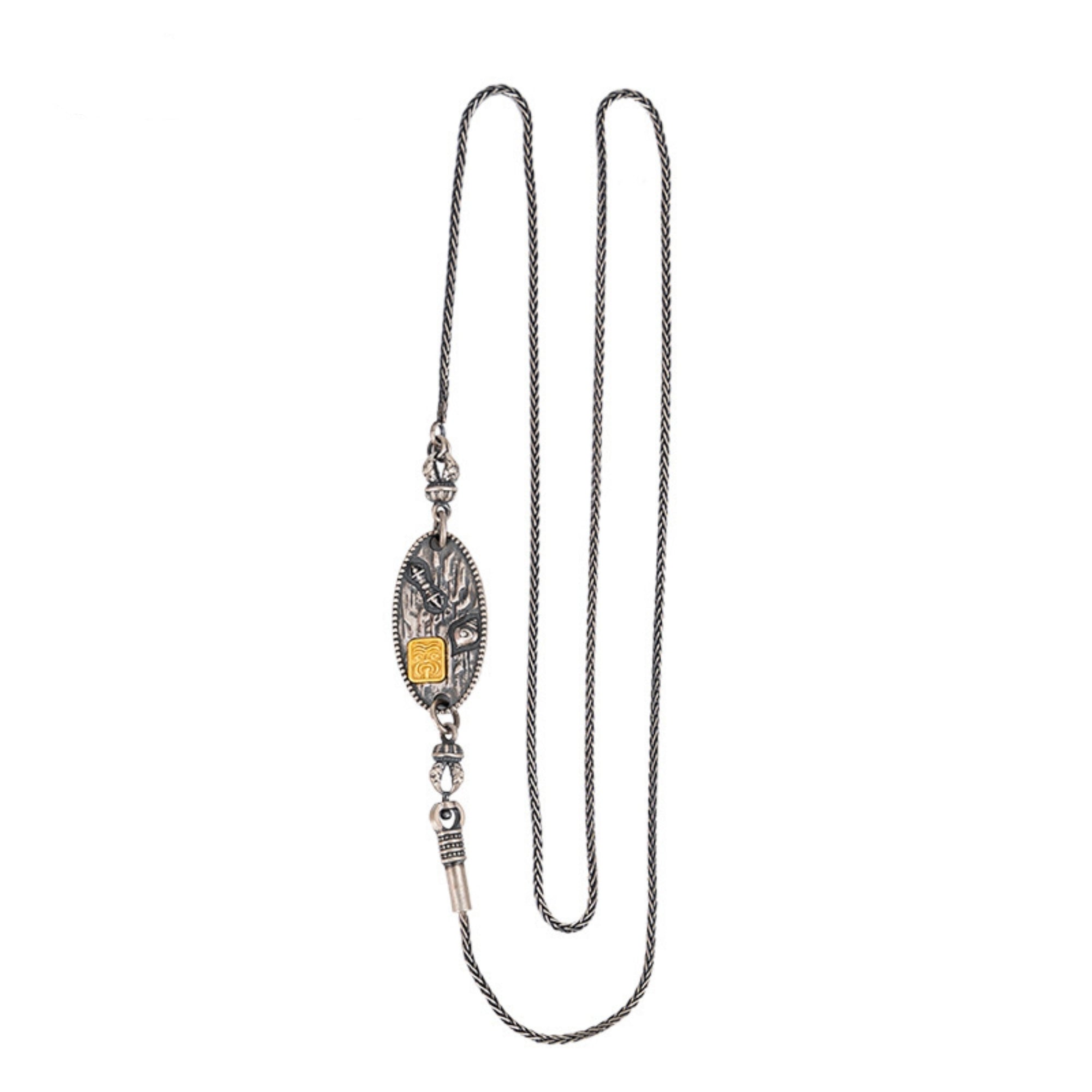 His & Hers Zakiram & Green Tara Sterling Silver Tibetan Buddhist Necklaces