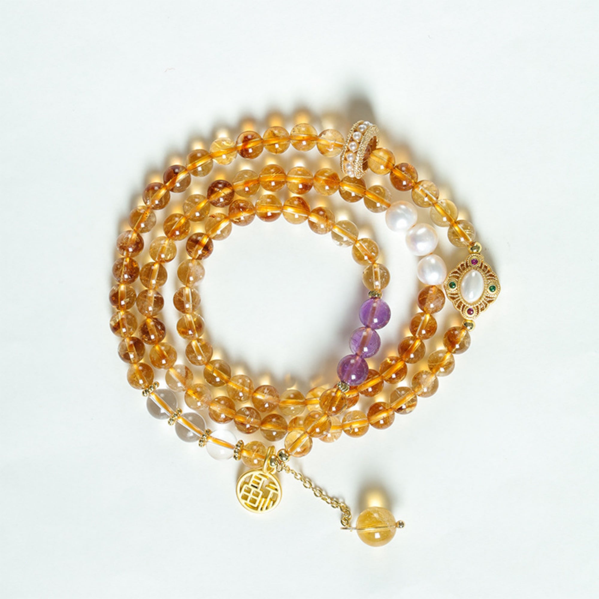 Long Natural Citrine Bracelet
