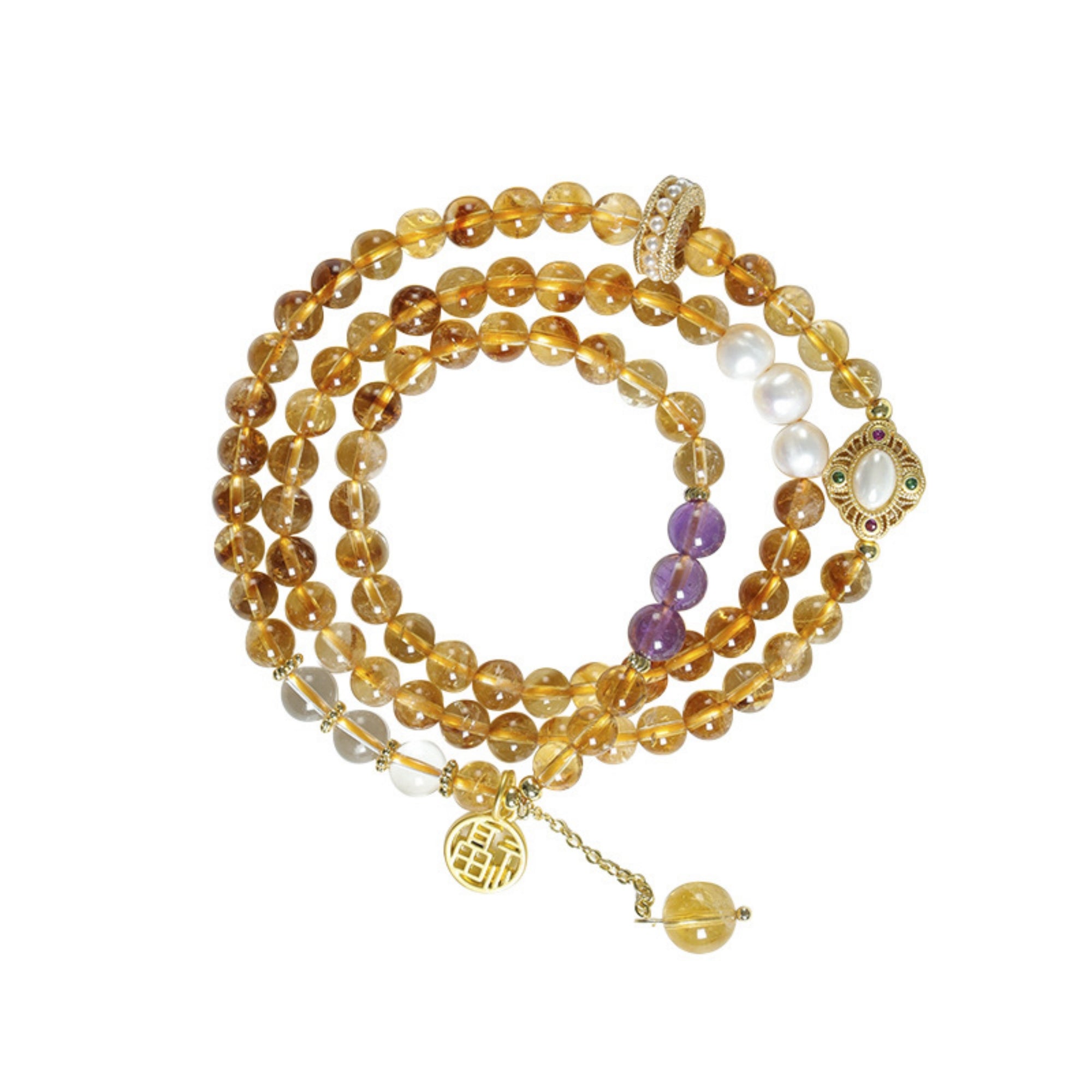 Long Natural Citrine Bracelet