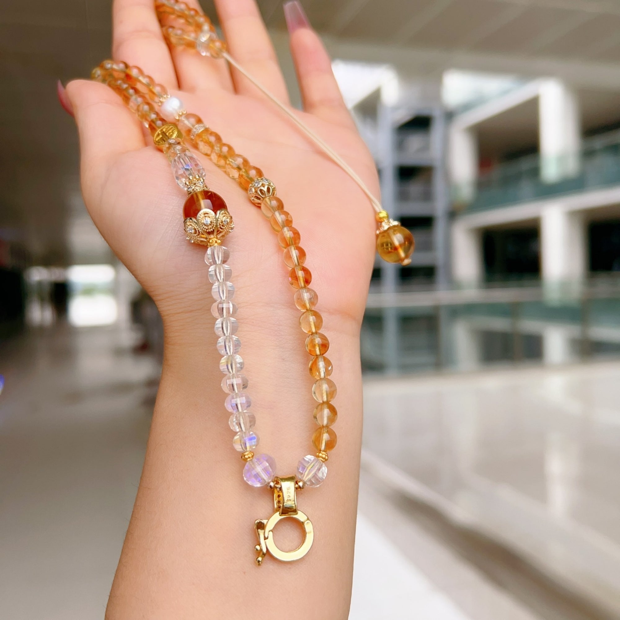 Natural Citrine Thangka Pendant Replacement Chain