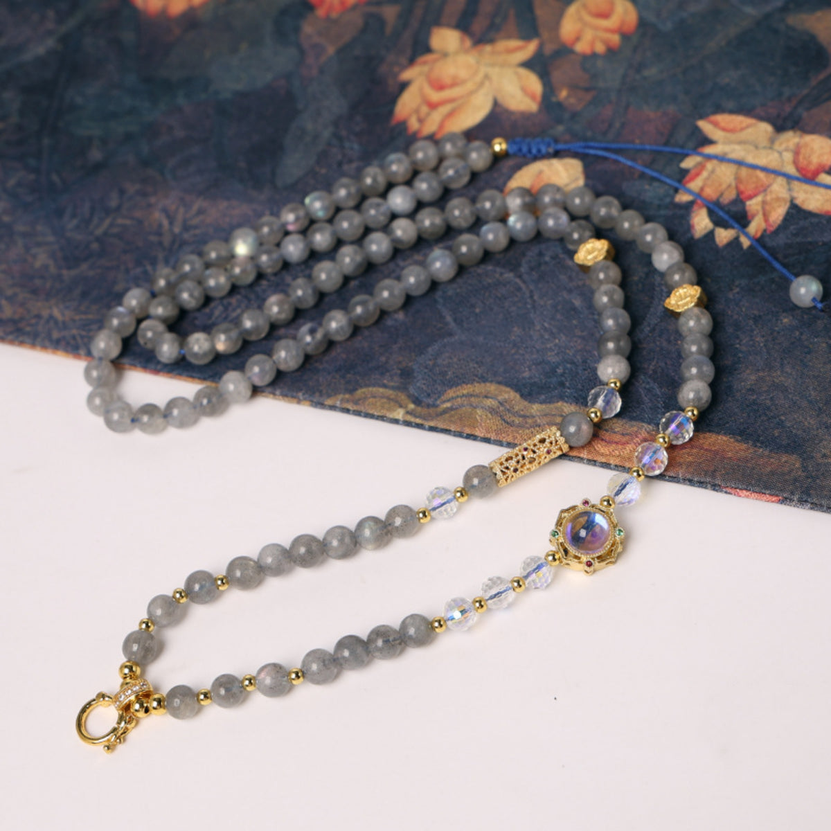 Natural Moonstone Mala Thangka Pendant Replacement Chain