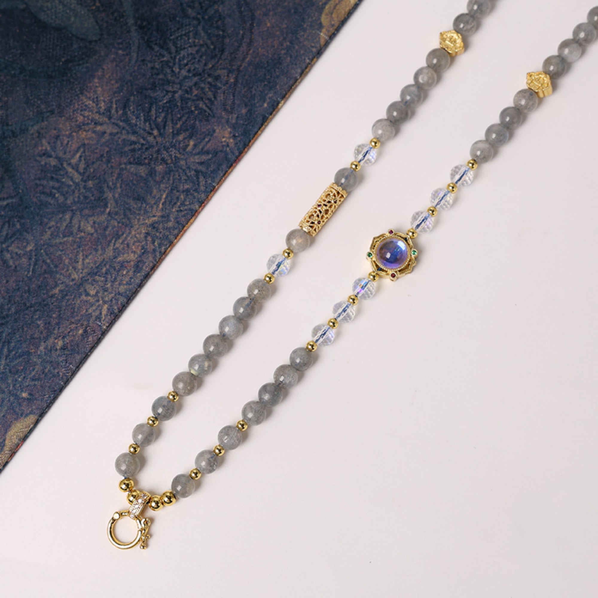 Natural Moonstone Mala Thangka Pendant Replacement Chain