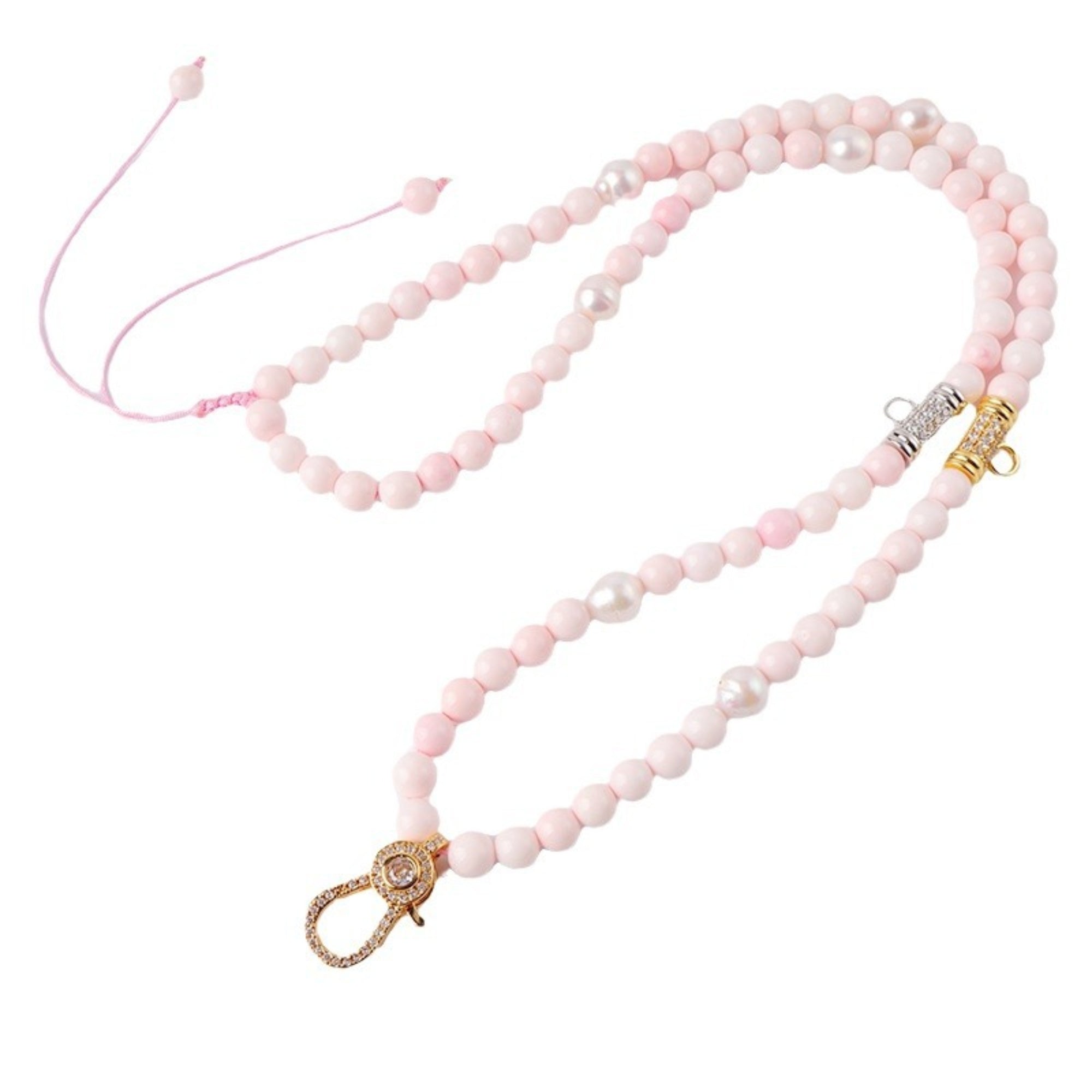 Natural Pink Shell & Pearl Thangka Pendant Replacement Chain