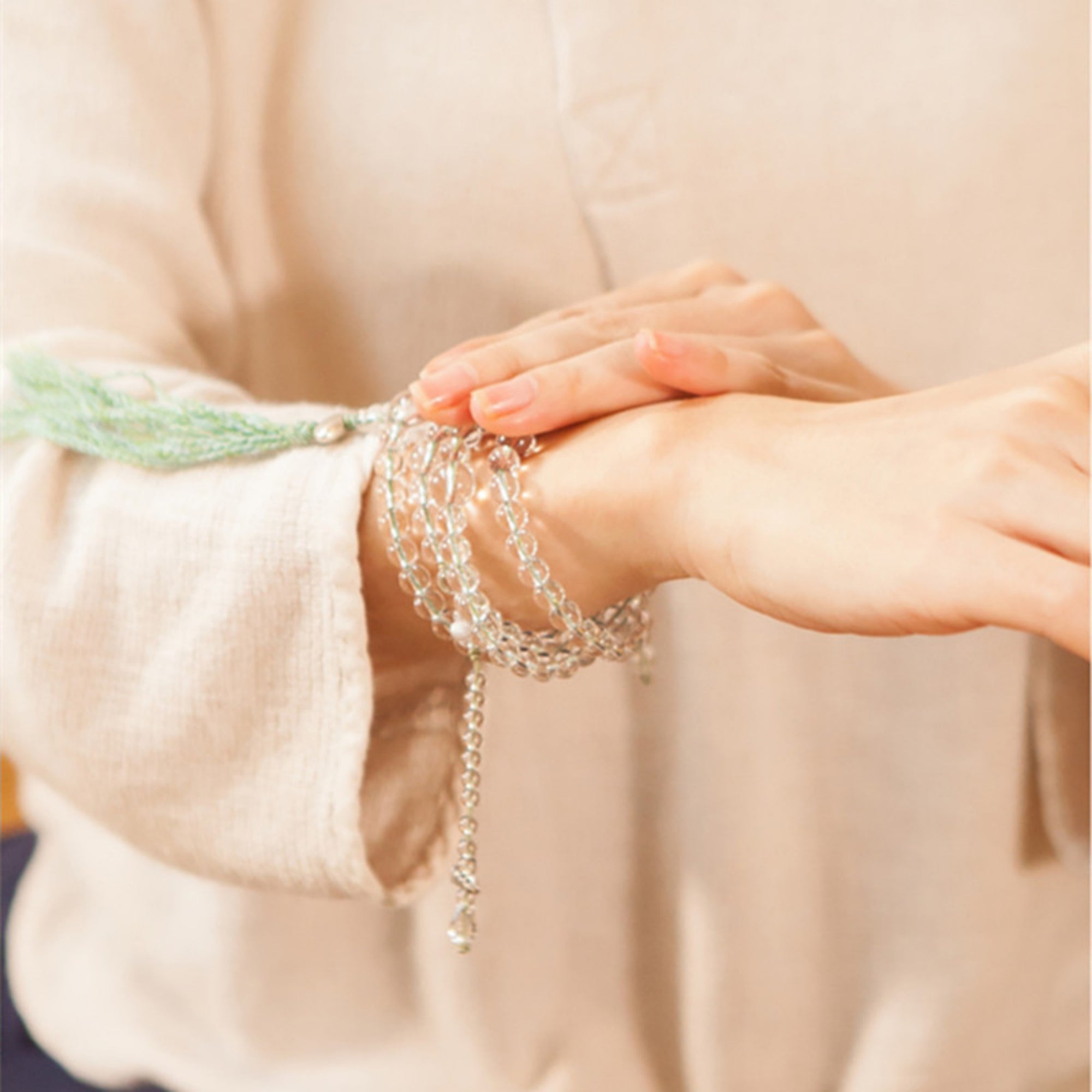 Nyingma Ritual Crystal Mala Necklace