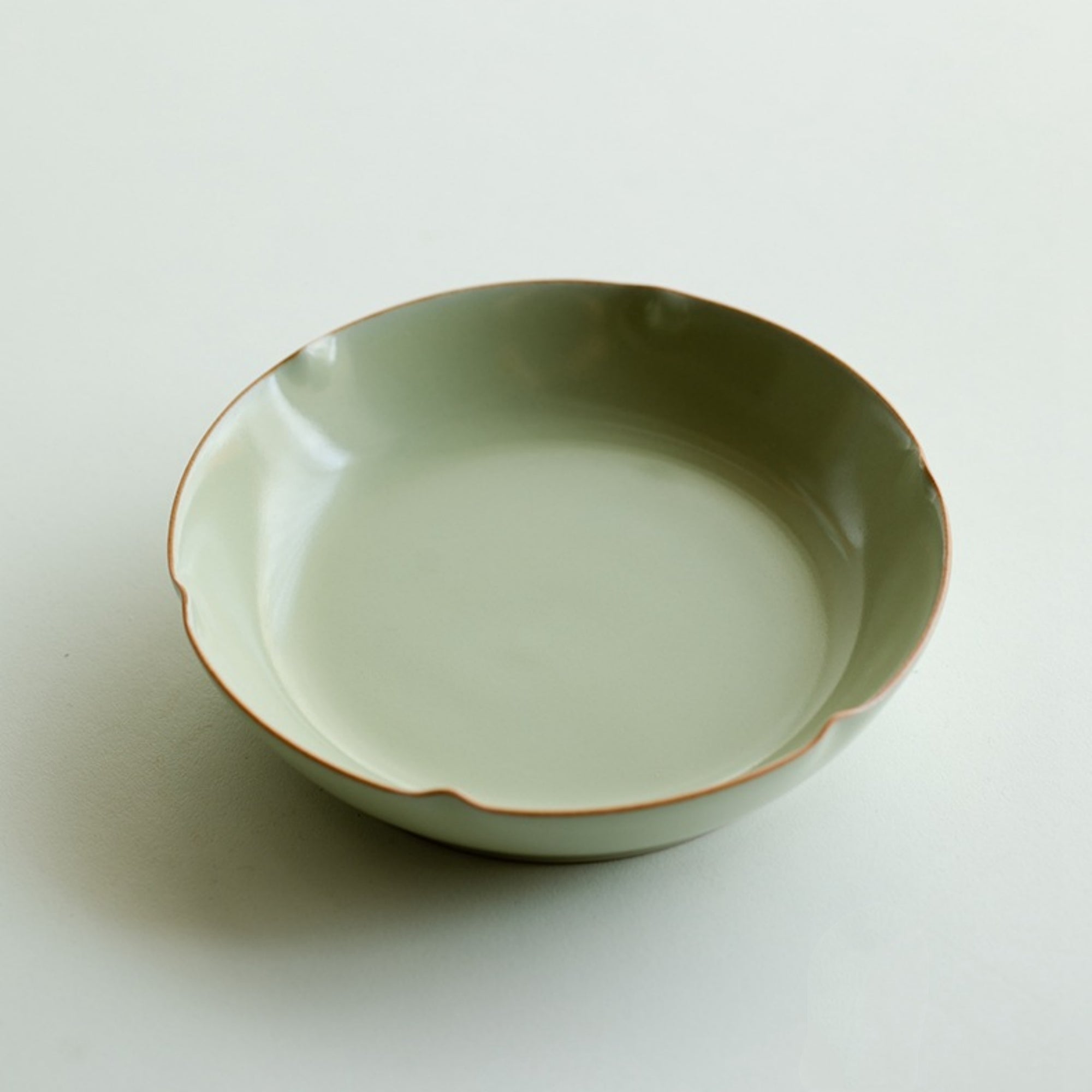 QiLing Aura Handmade Ru Kiln Ceramic Dessert Plate