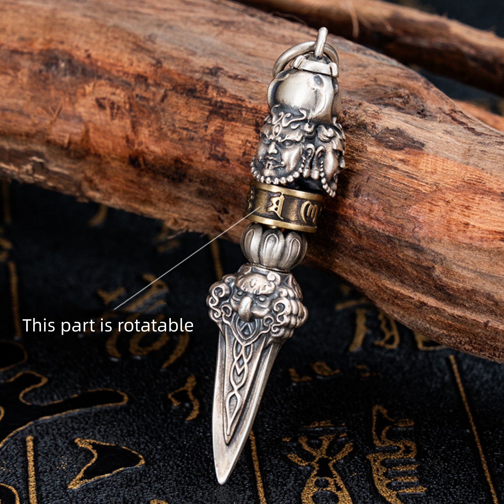 Powerful Sterling Silver Vajra Ritual Pendant