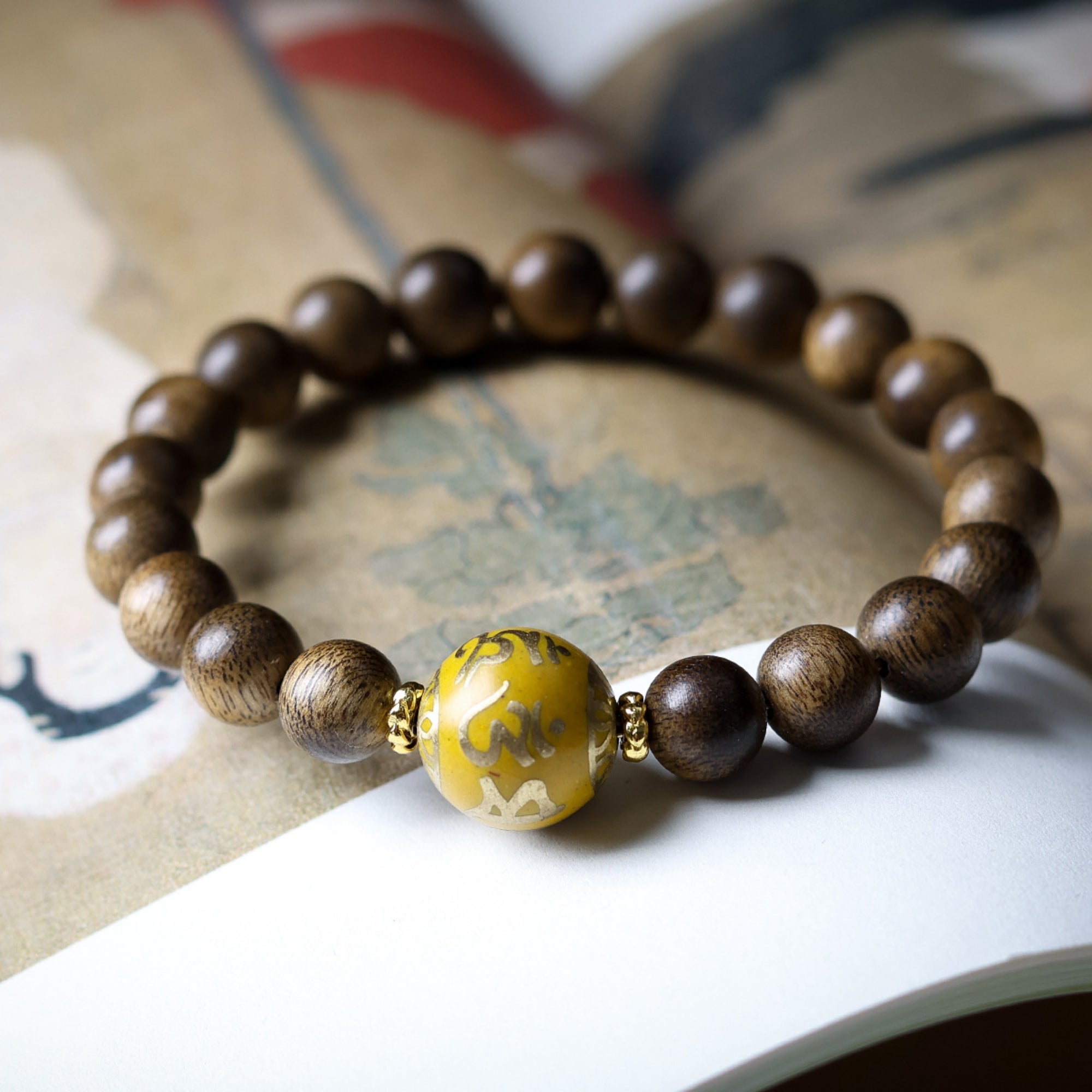 Sacred Mantra Agarwood Mala Bracelet