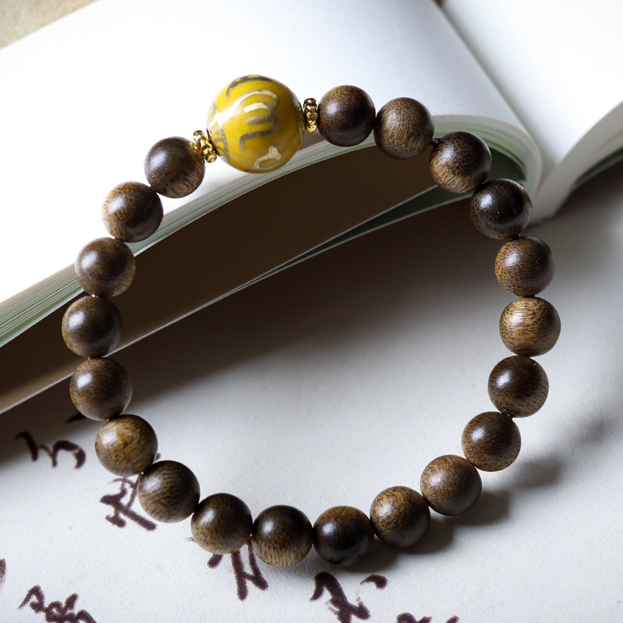 Sacred Mantra Agarwood Mala Bracelet
