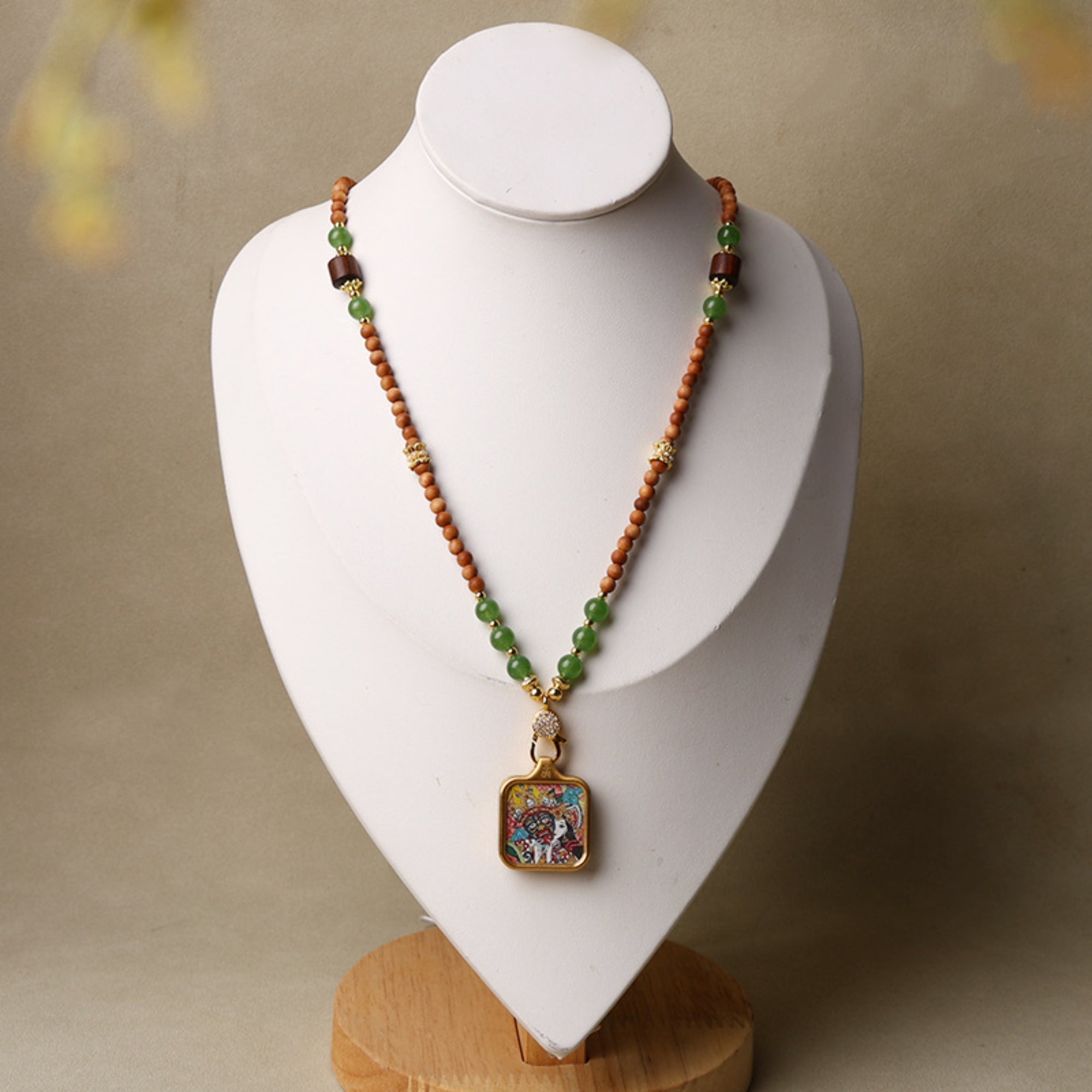 Sandalwood & Jade Thangka Pendant Replacement Chain