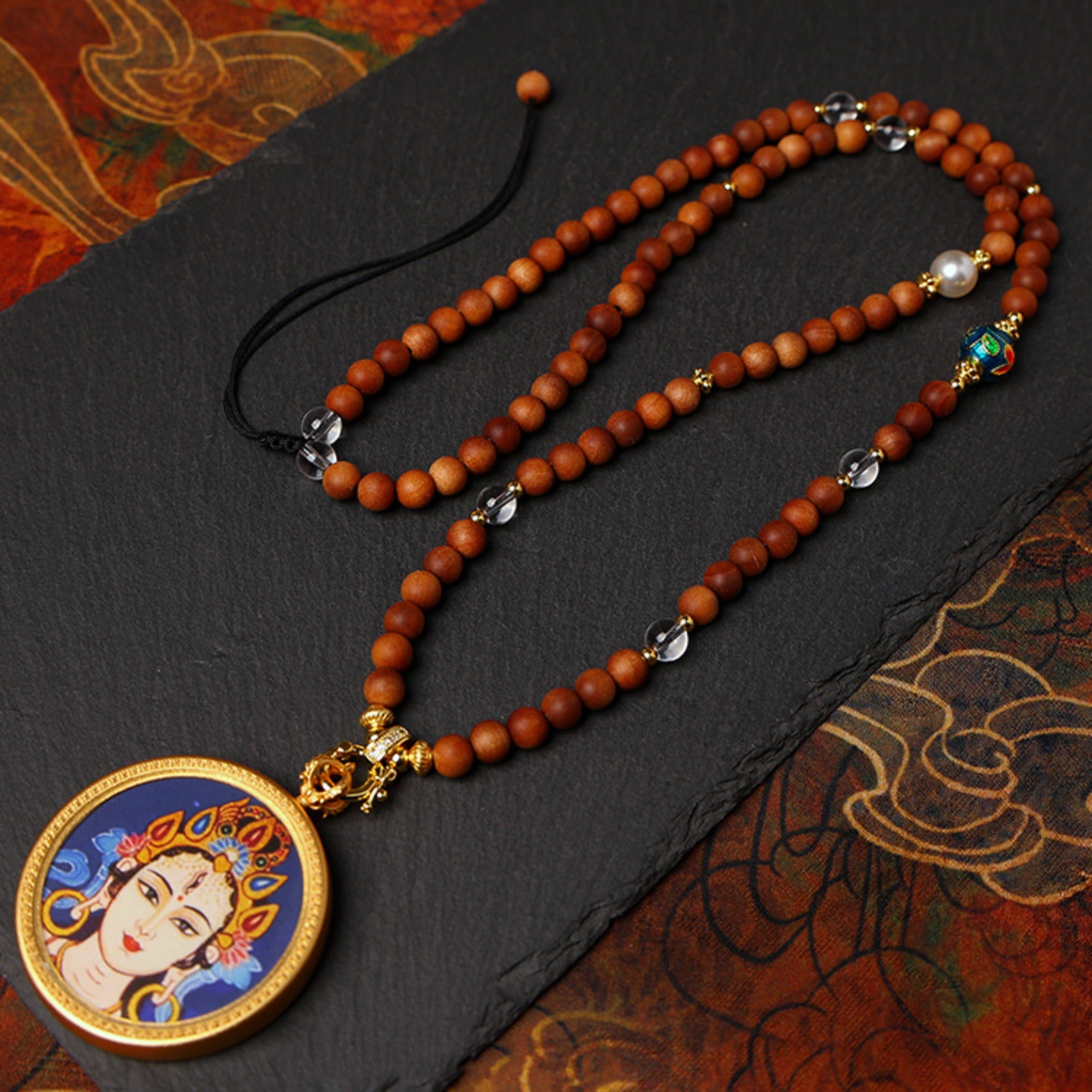 Sandalwood & Pearl Thangka Pendant Replacement Chain
