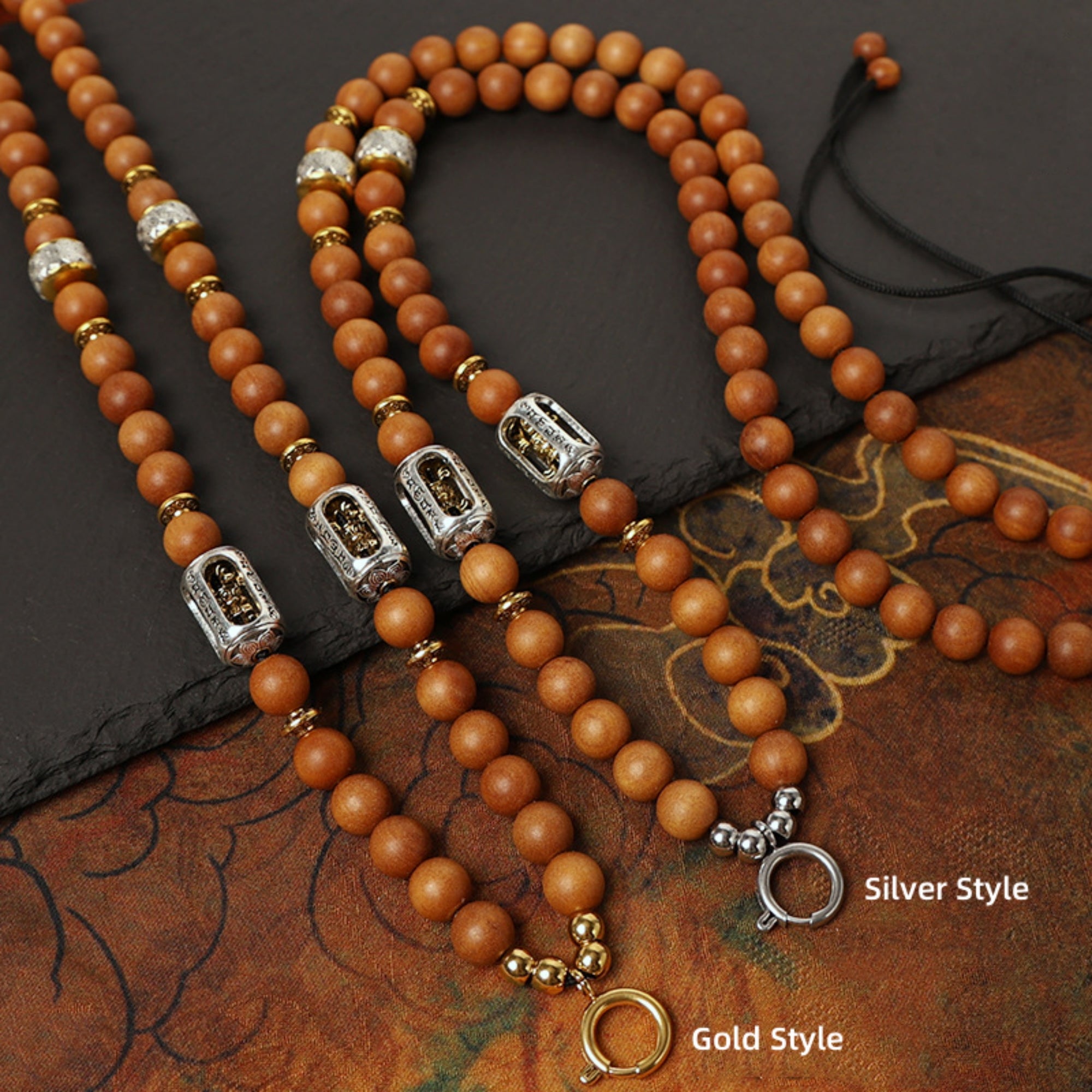 Sandalwood Tibetan Silver Thangka Pendant Replacement Chain