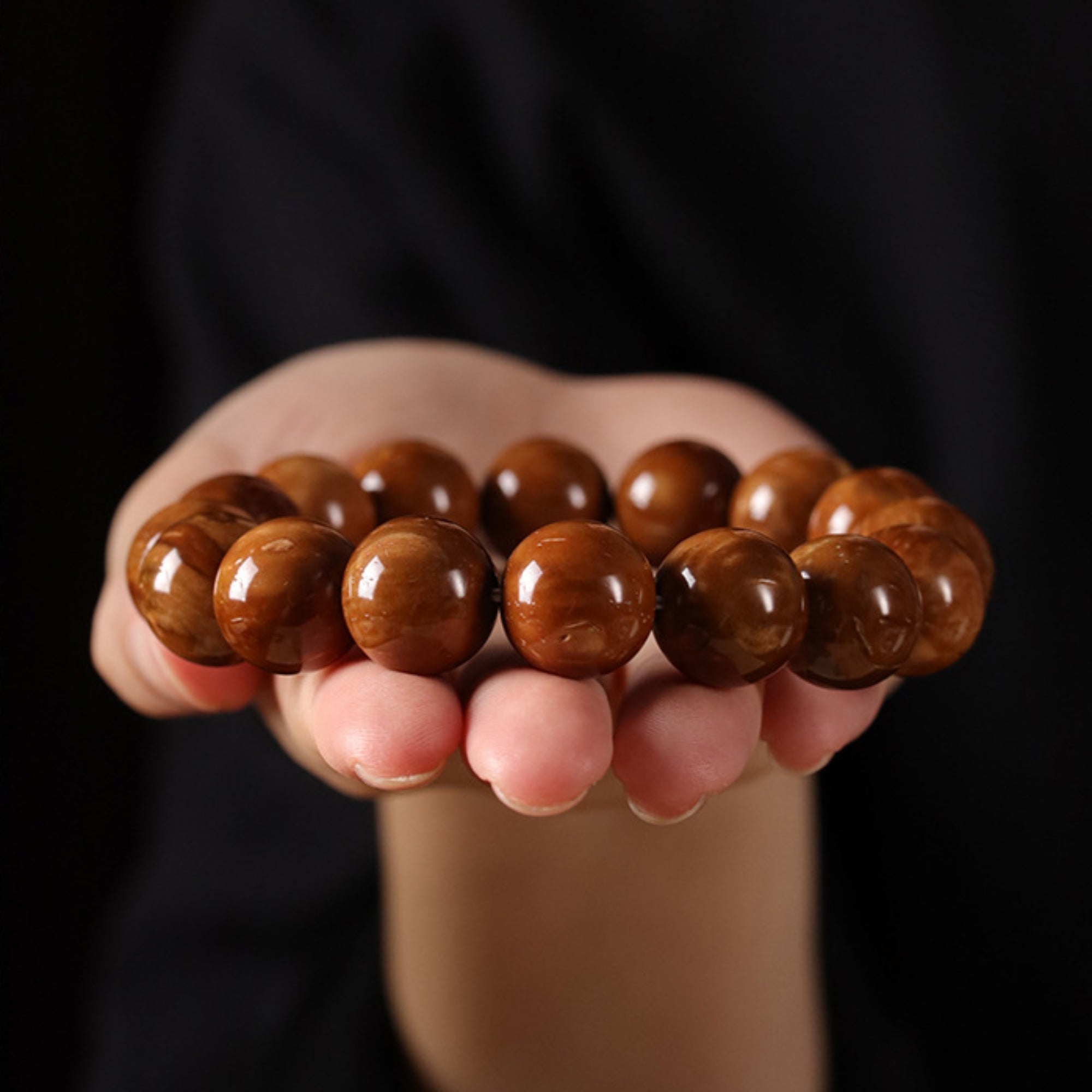 Tibetan-Style Bodhi Couple’s Mala Bracelet