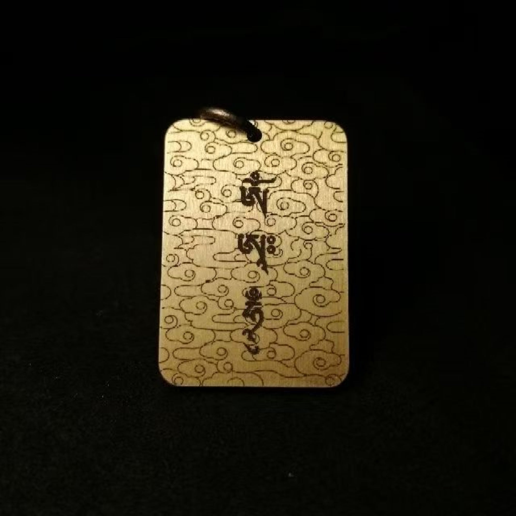 Tibetan Brass Yamantaka (Vajrabhairava) Amulet Pendant Necklace