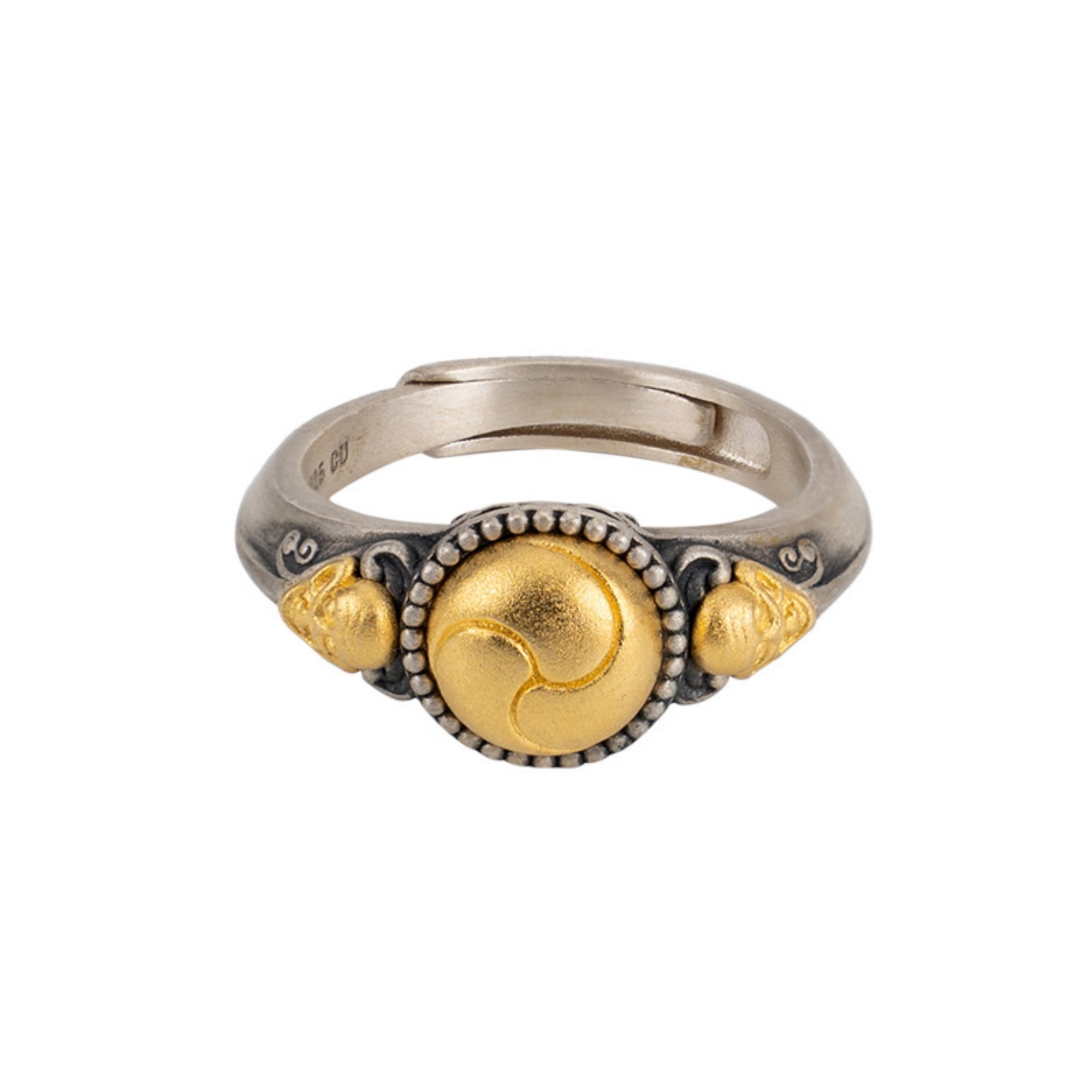 Tibetan Buddhist Skull Sterling Silver Ring