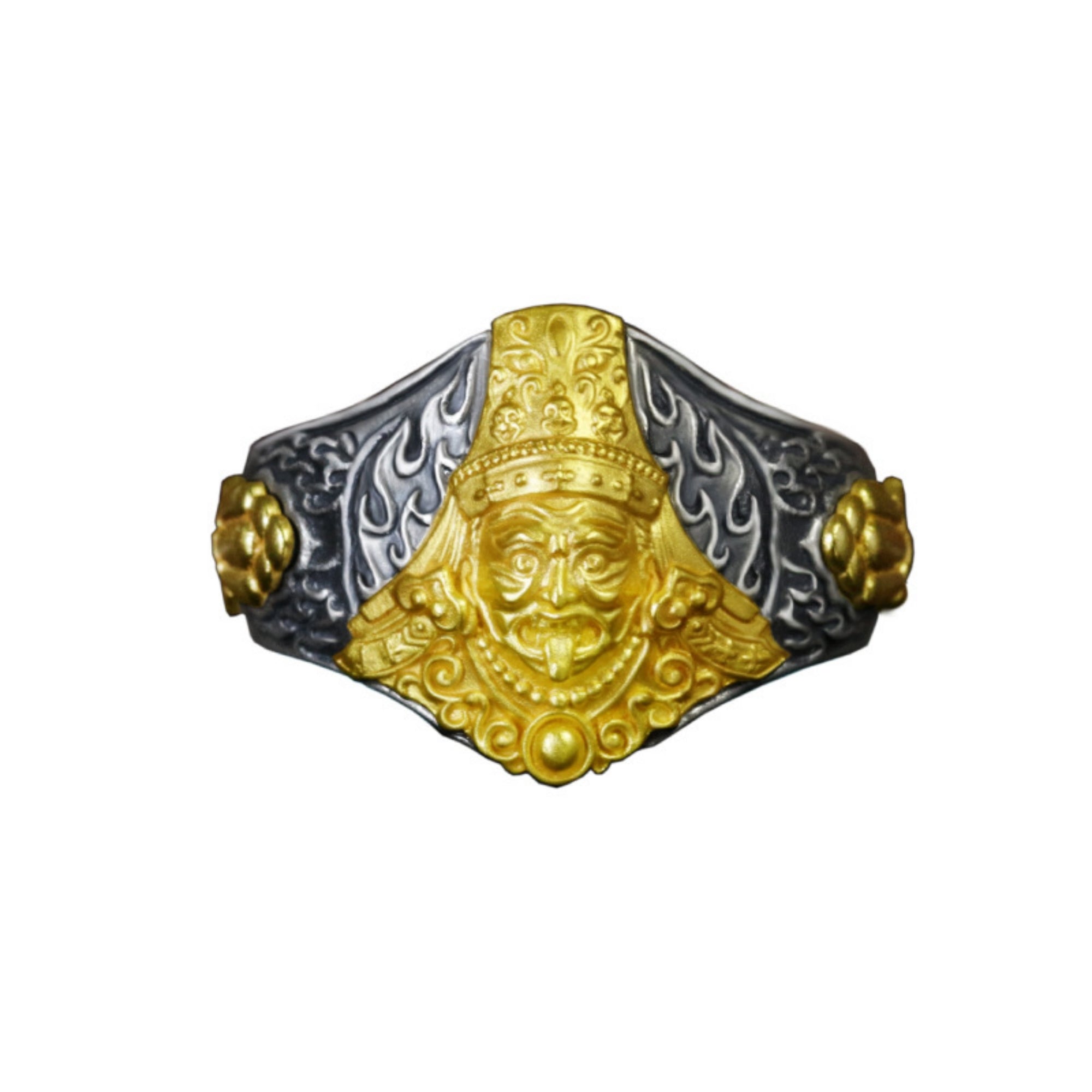Tibetan Buddhist Zakiram Sterling Silver Ring