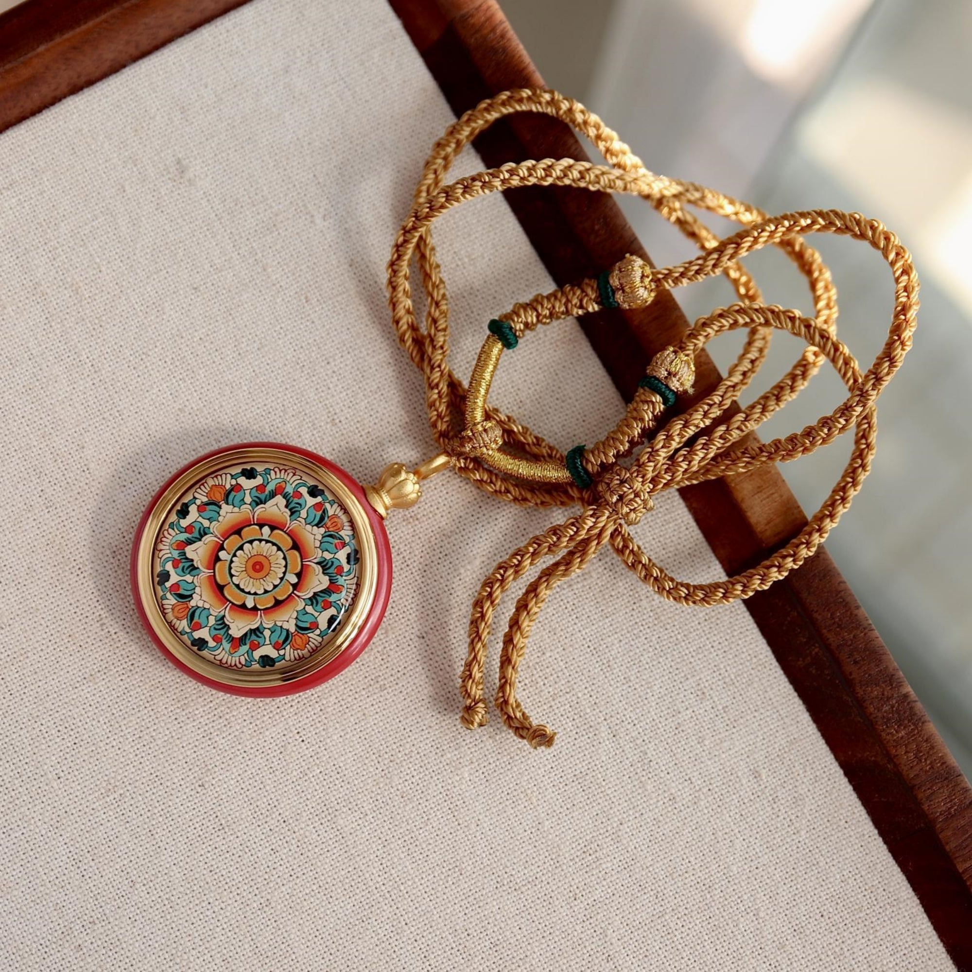Tibetan Cinnabar Zakiram Amulet Necklace