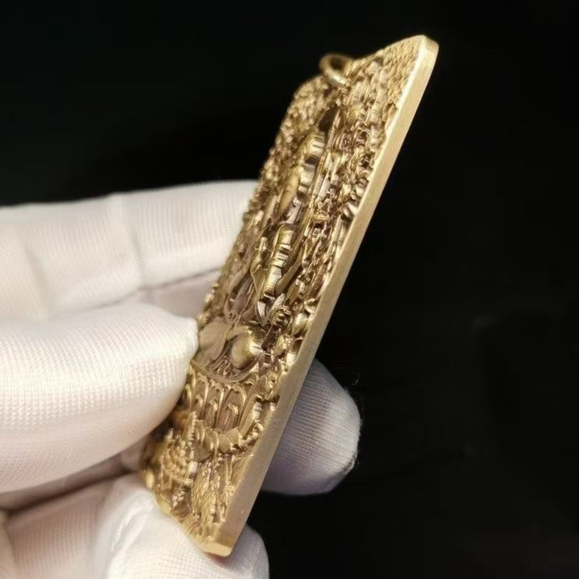 Tibetan Cundi Buddha Brass Pendant Necklace