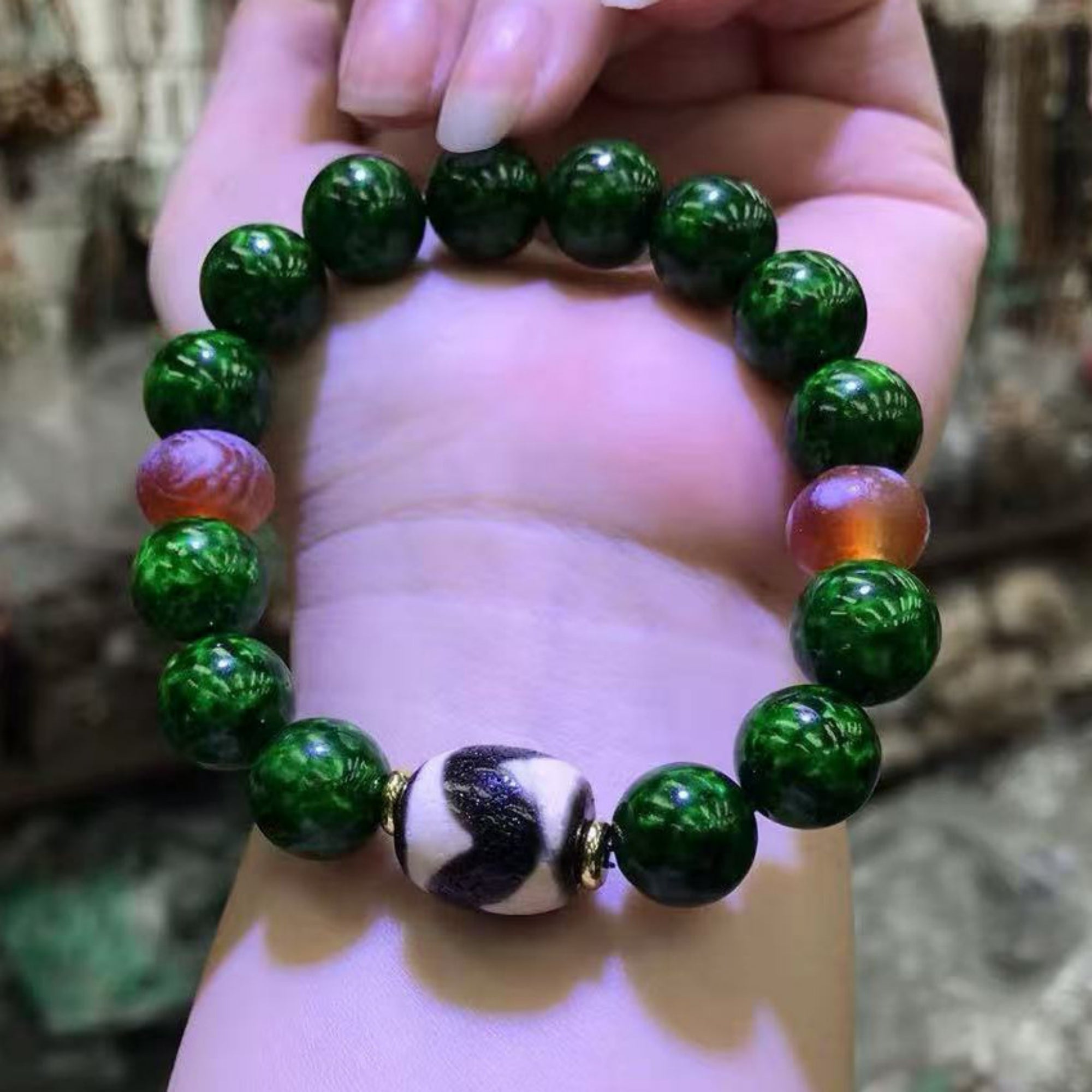 Tibetan Dzi Crystal Bracelet