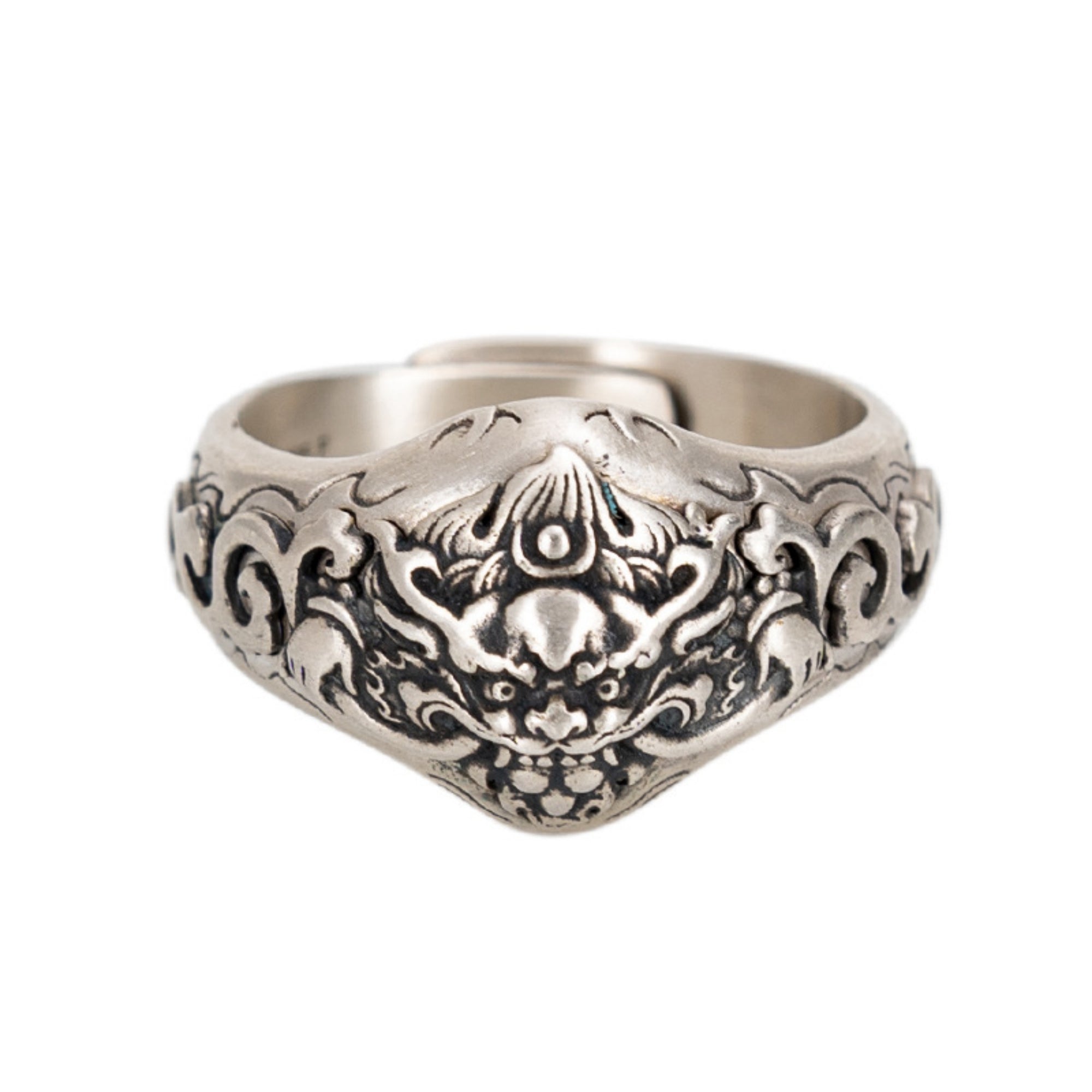 Tibetan Garuda Sterling Silver Adjustable Ring