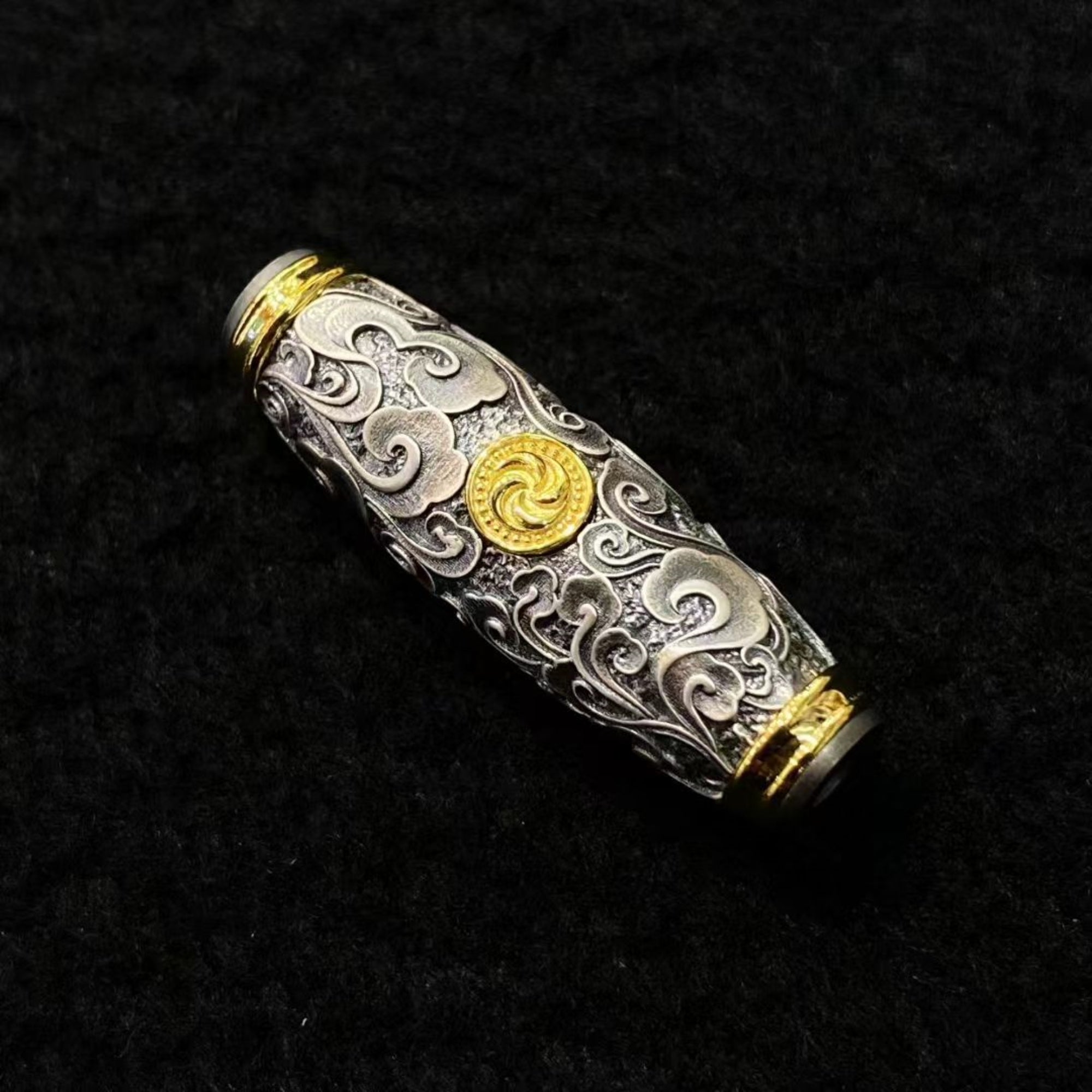 Tibetan Handmade Sterling Silver Snow Lion Amulet Necklace