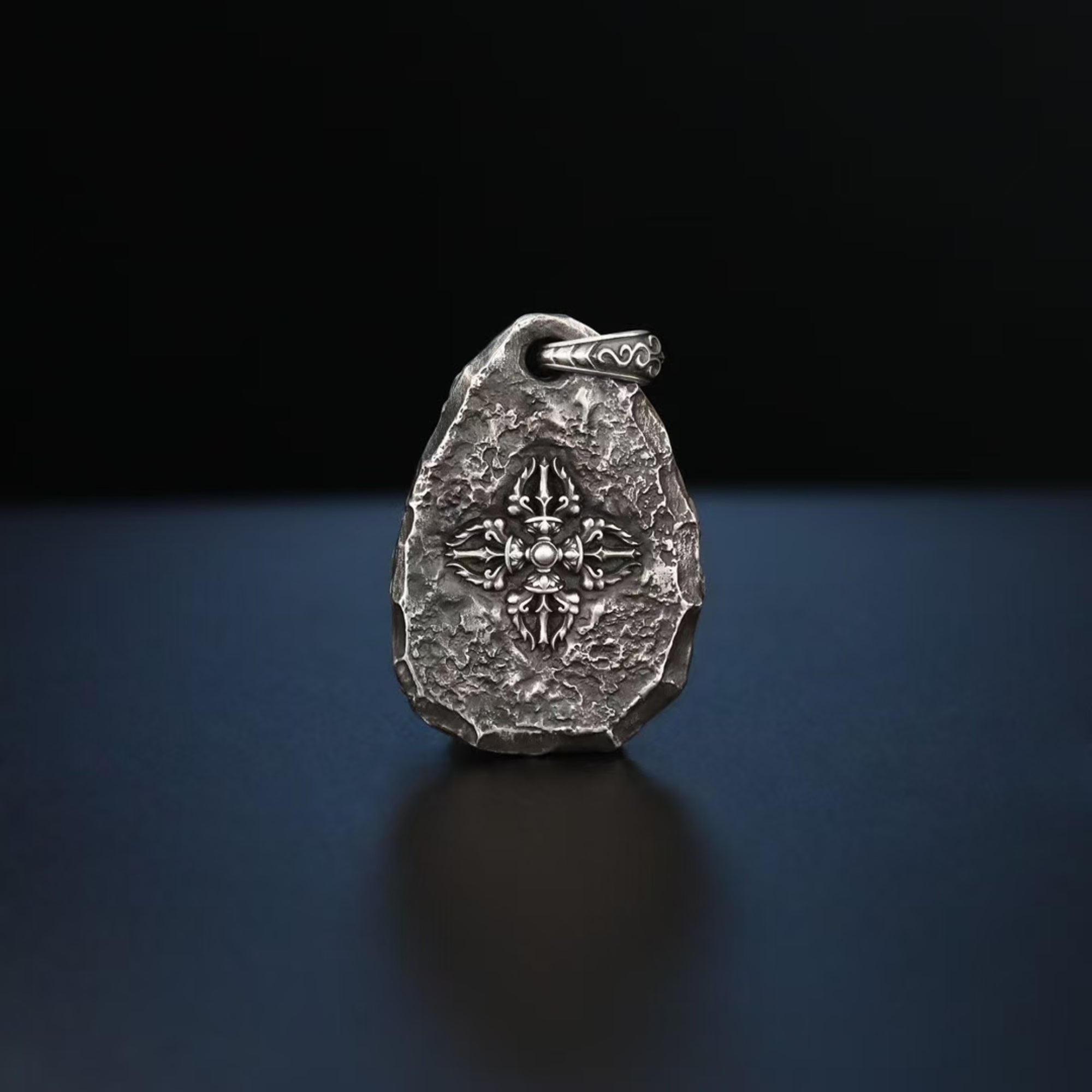 Tibetan Makara Silver Pendant Necklace
