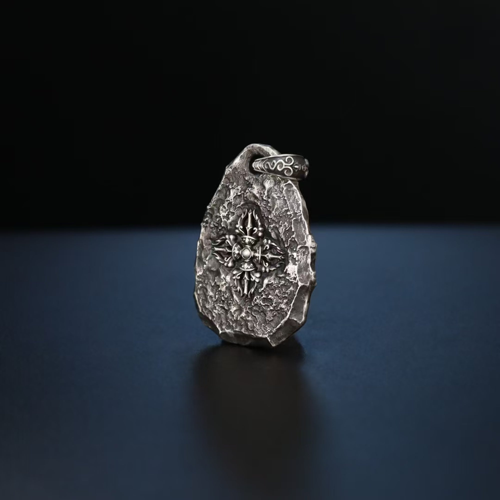 Tibetan Makara Silver Pendant Necklace