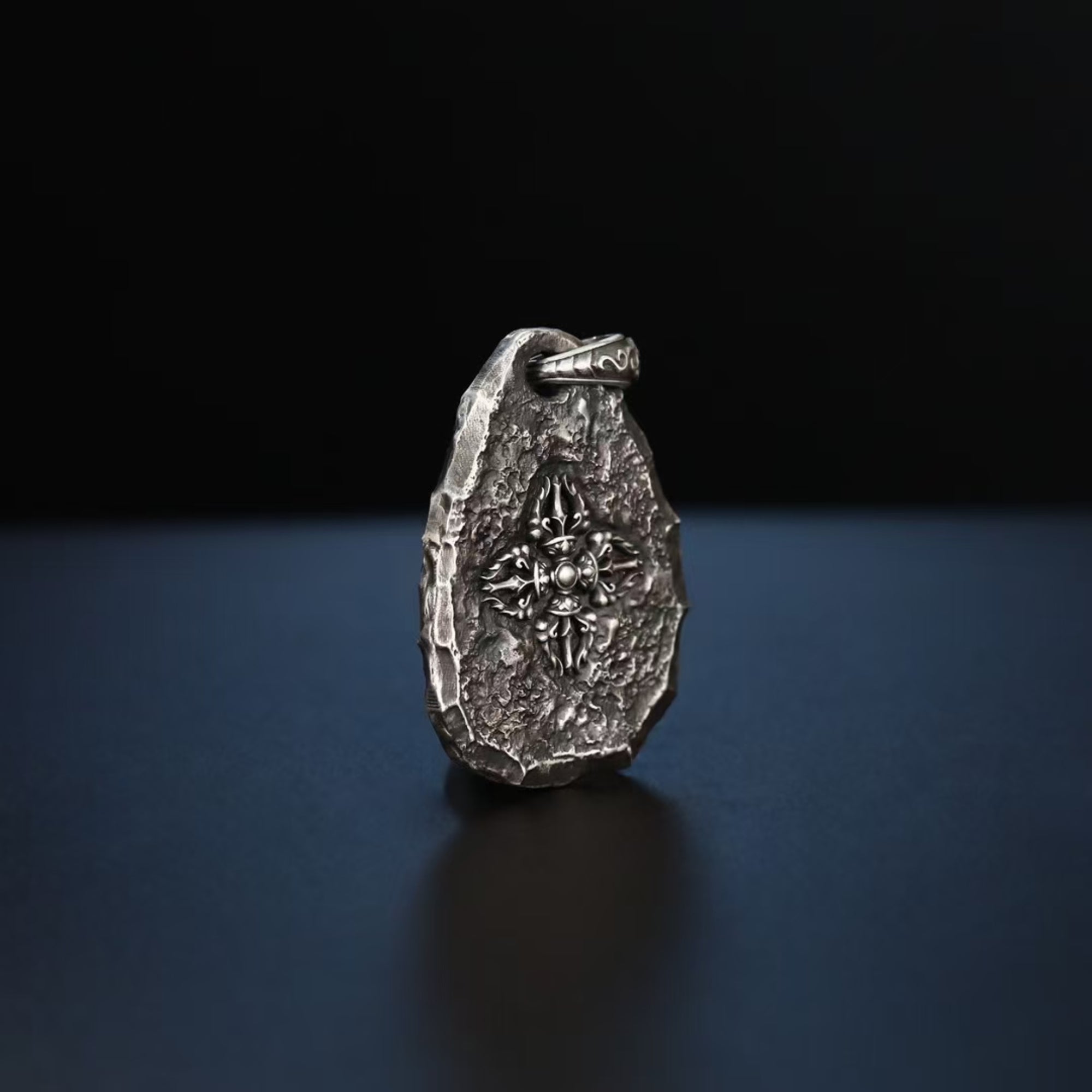 Tibetan Makara Silver Pendant Necklace