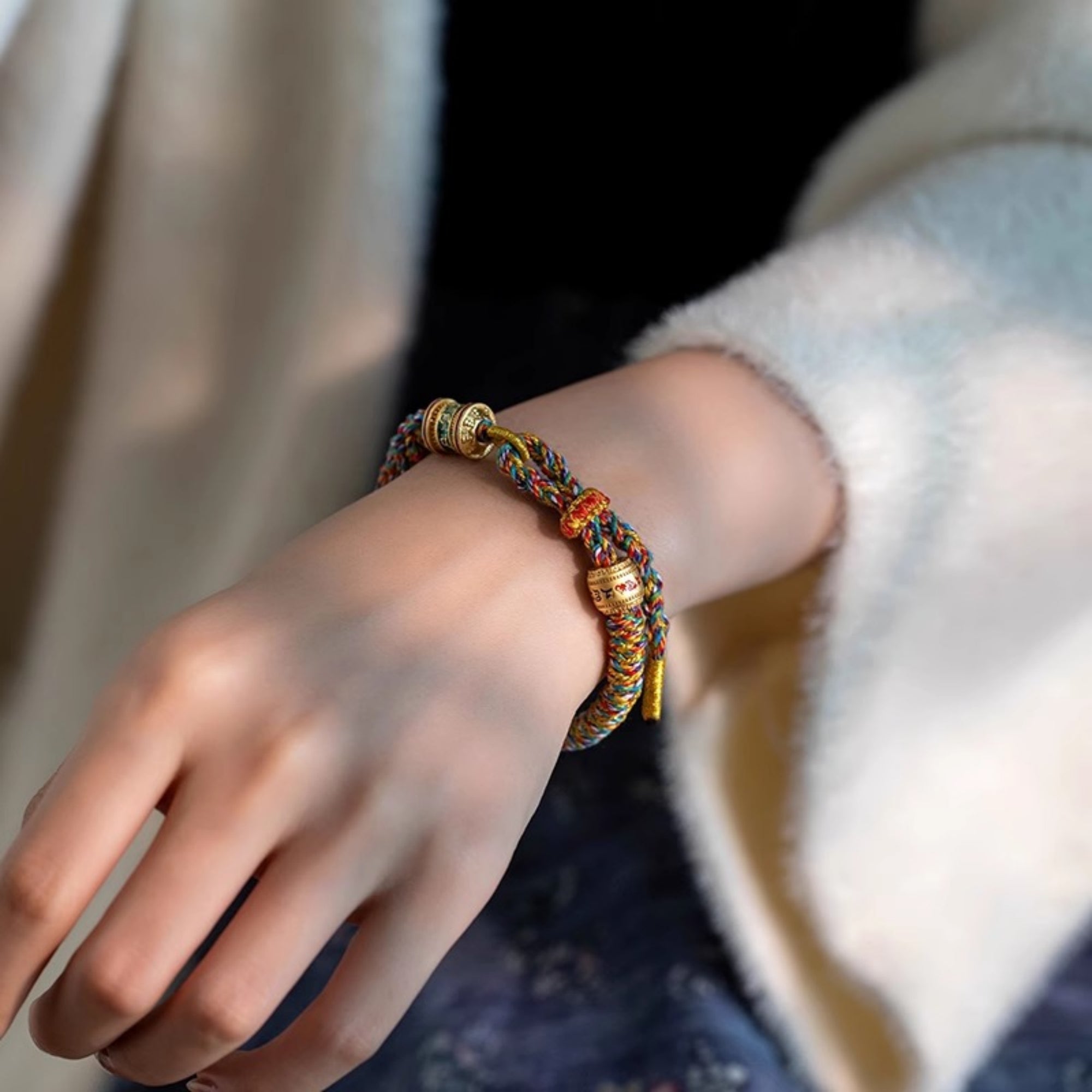 Tibetan Om mani padme hum Handmade Bracelet