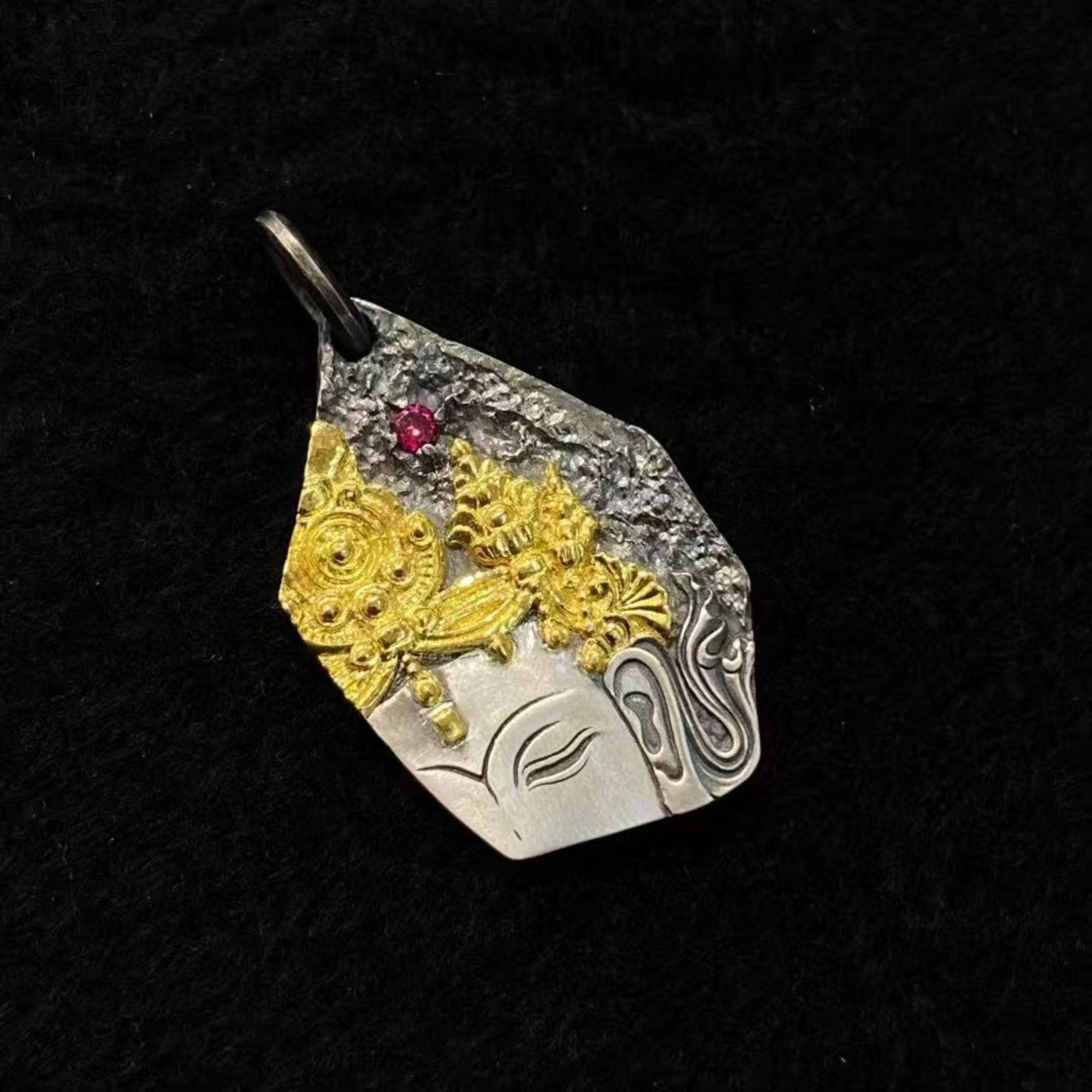Tibetan Rescuer Deity Pendant Necklace