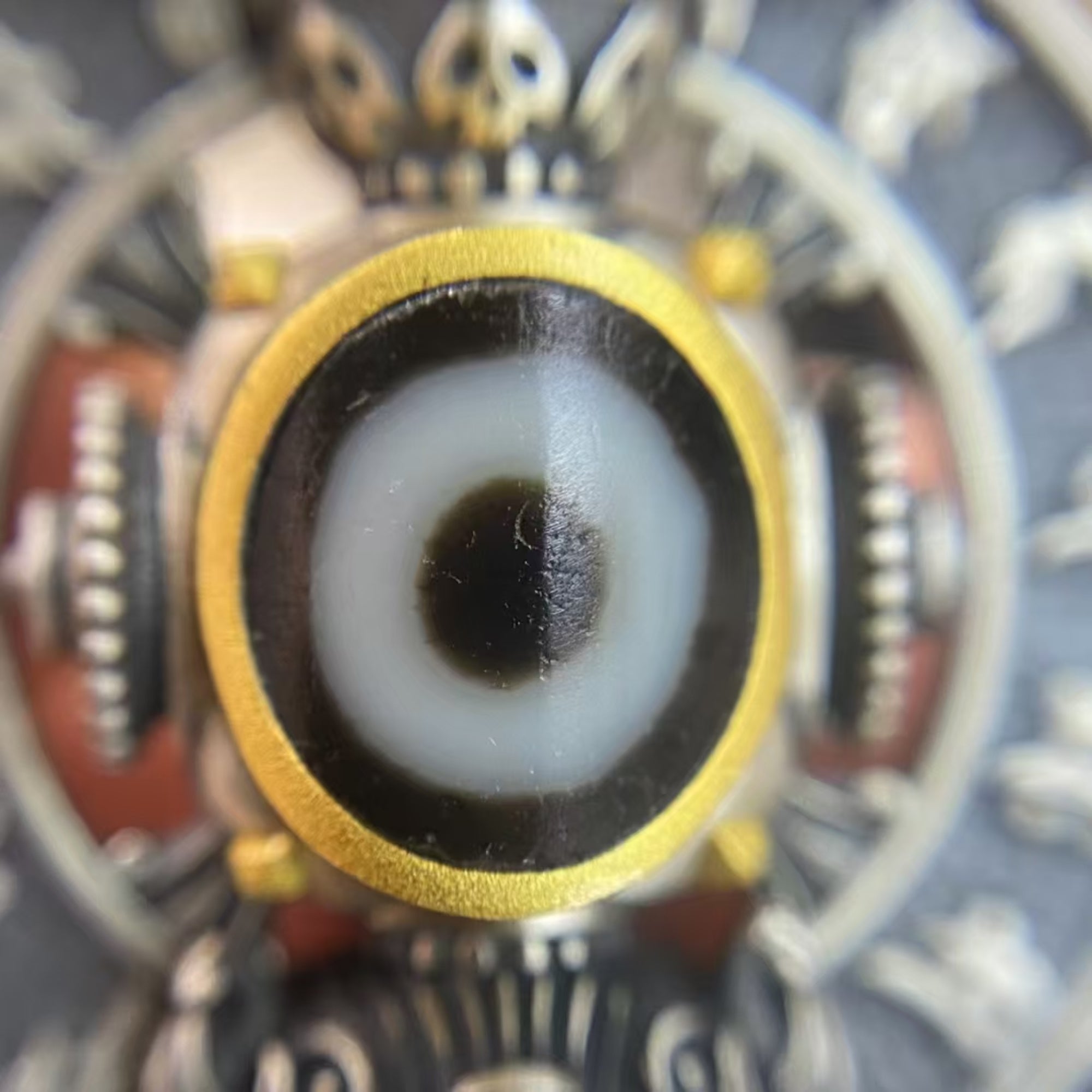 Tibetan Silver Ritual Phurba Amulet Pendant