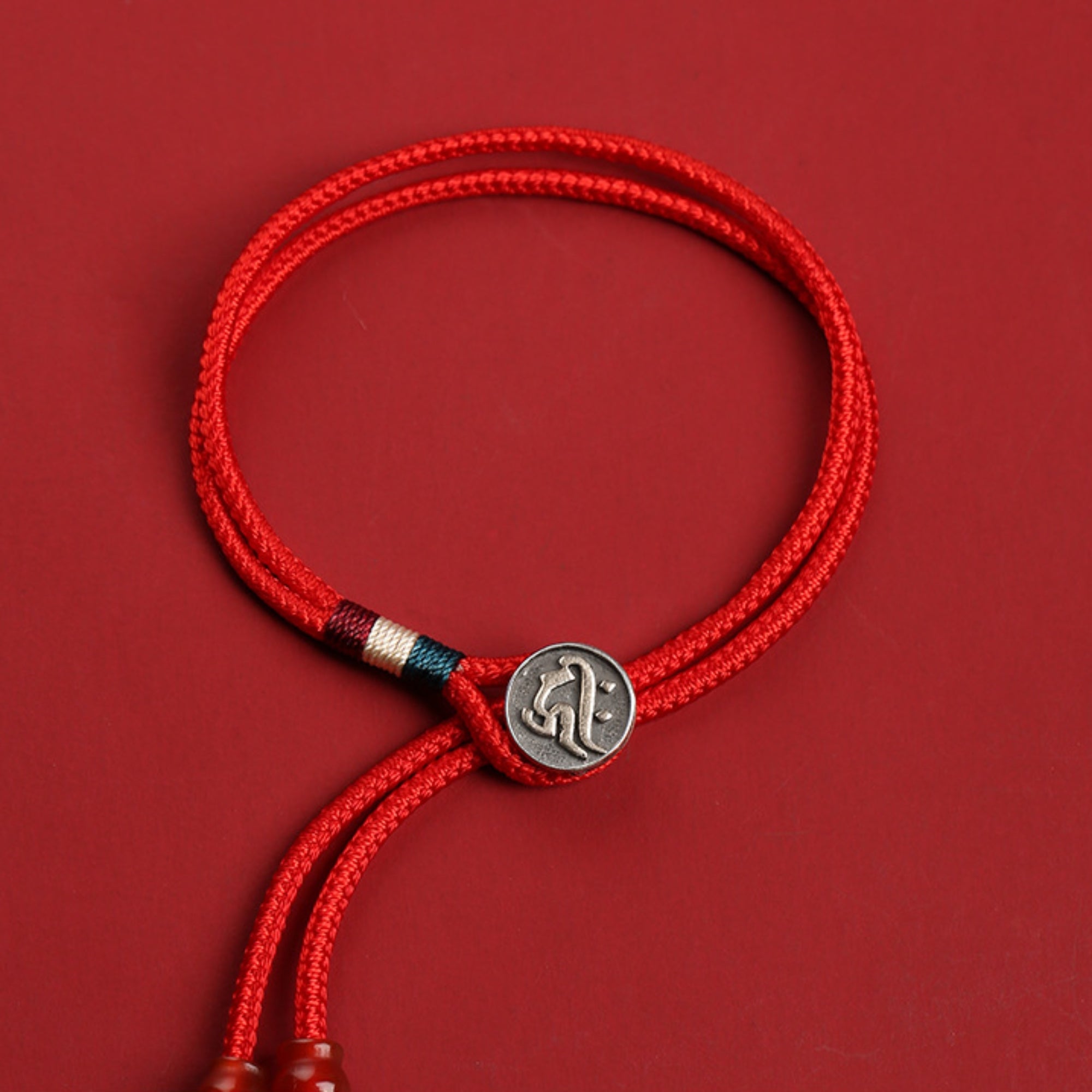 Tibetan Sterling Silver 12 Zodiac Protection Bracelet