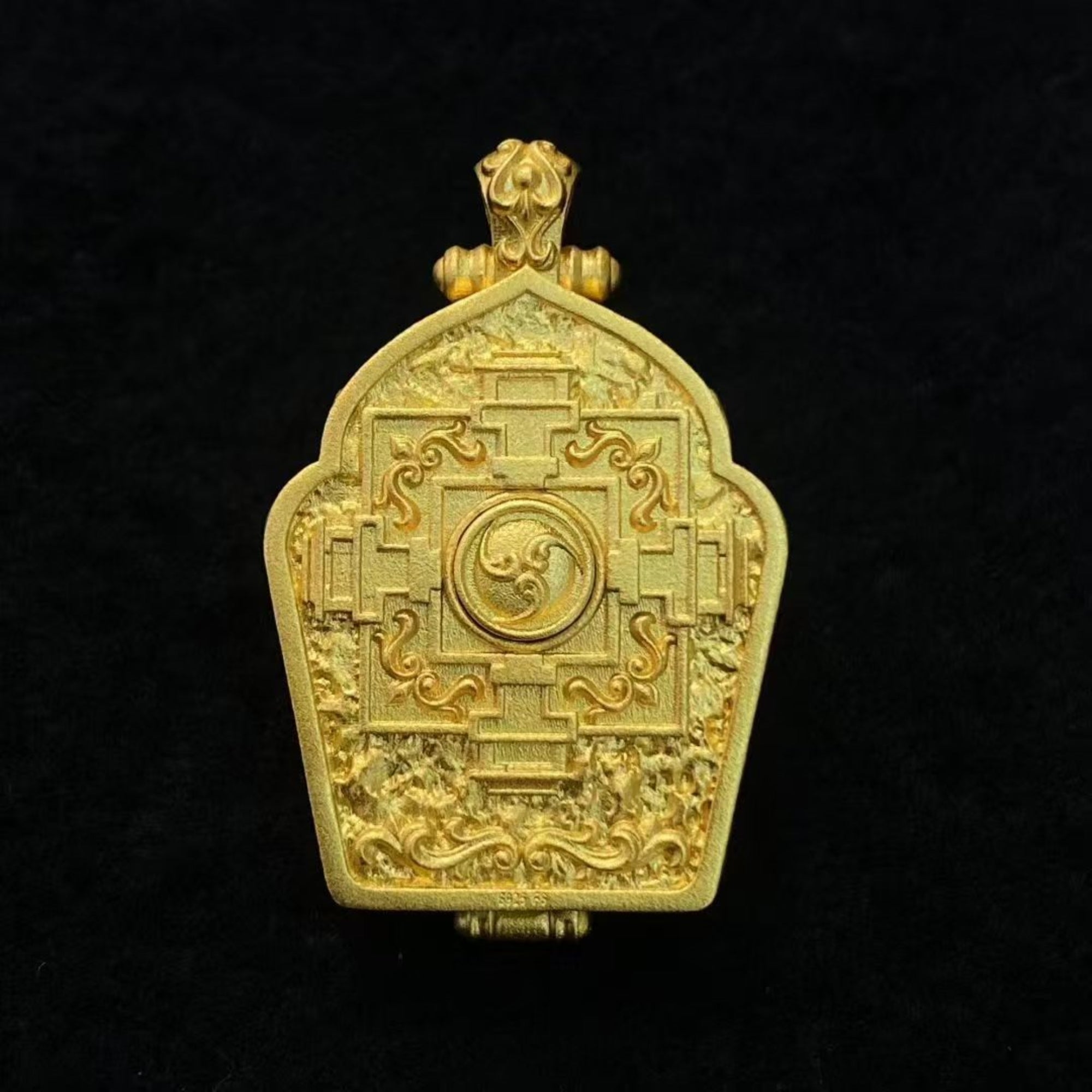 Tibetan Sterling Silver Green Tara Gawu Box Pendant