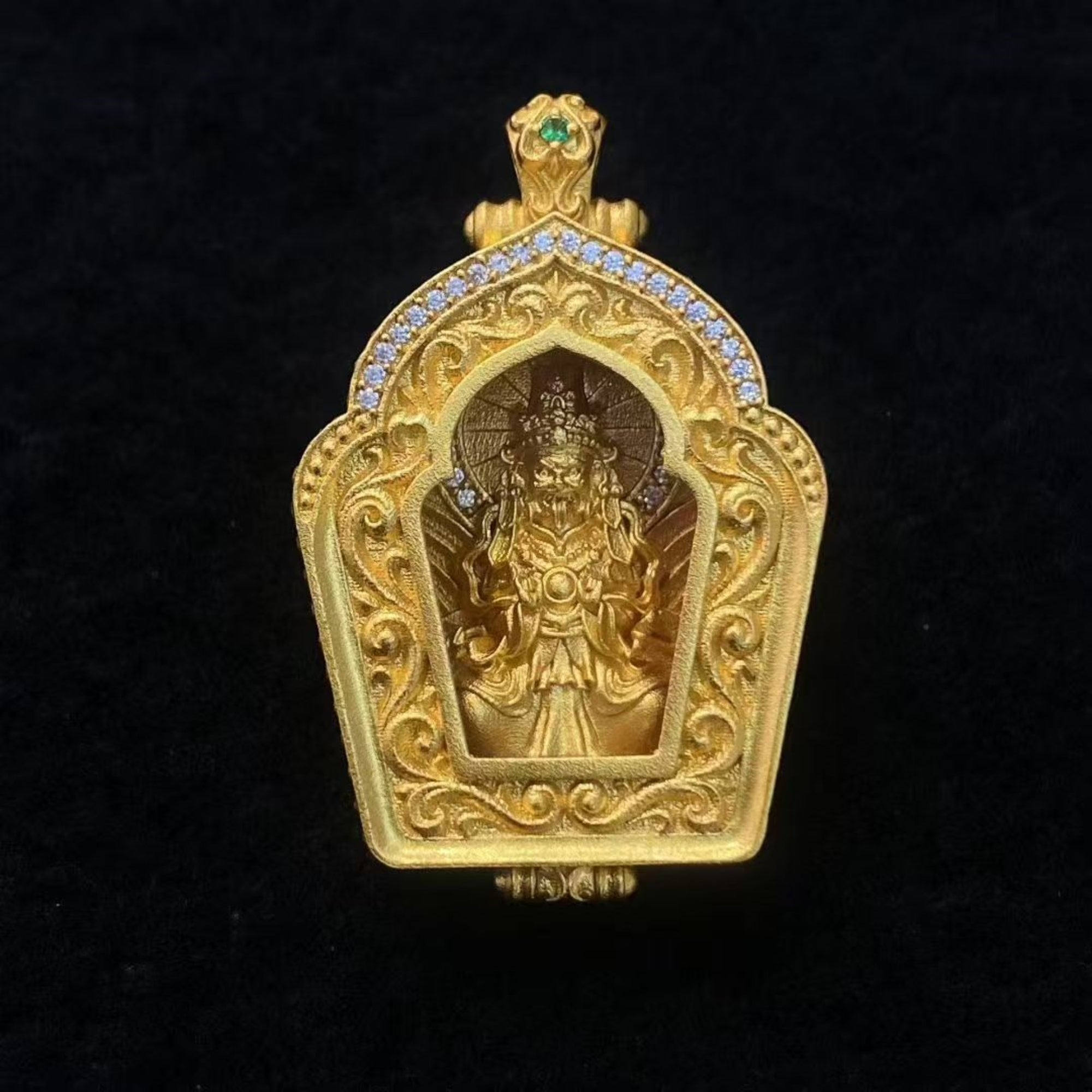 Tibetan Sterling Silver Zakiram Gawu Box Pendant