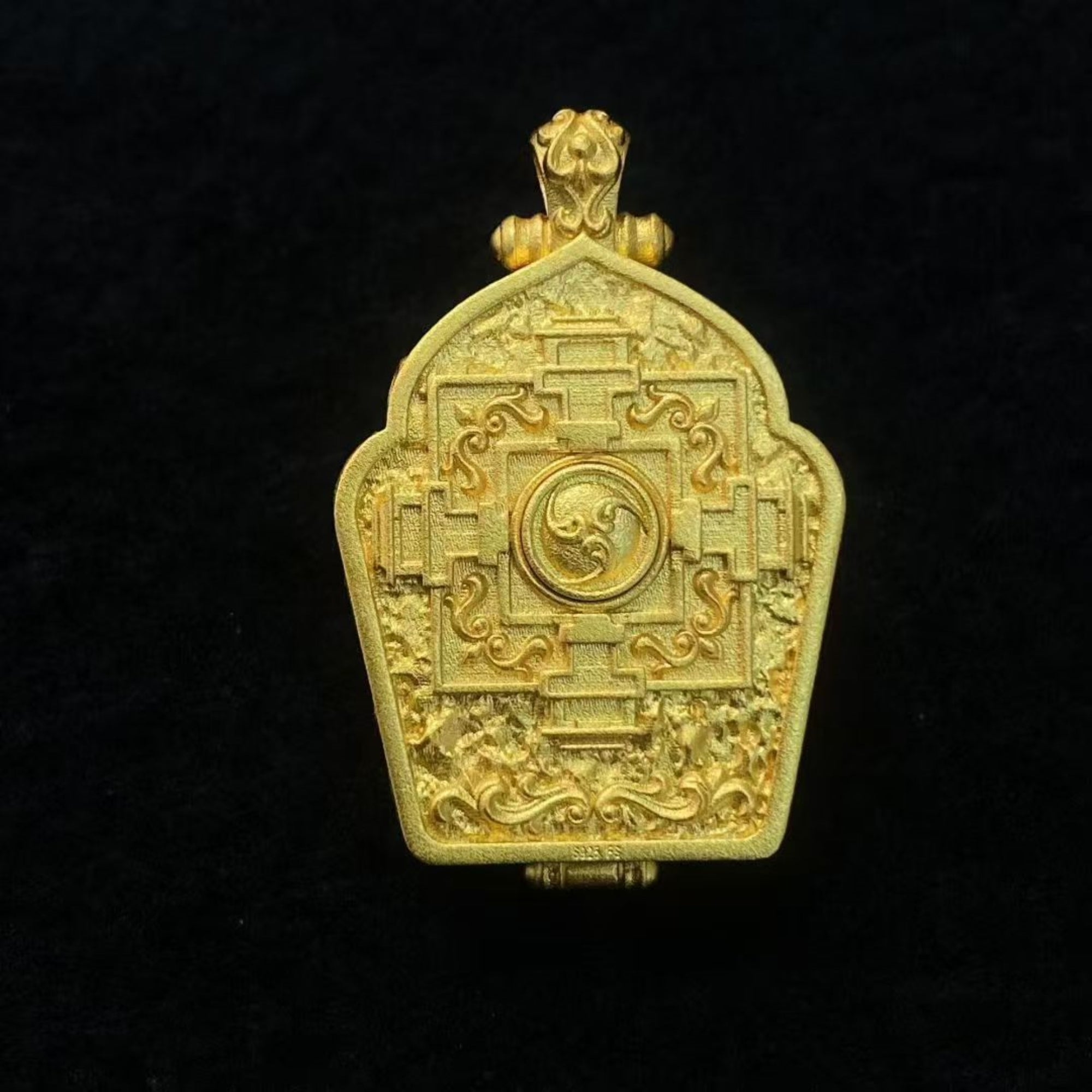 Tibetan Sterling Silver Zakiram Gawu Box Pendant