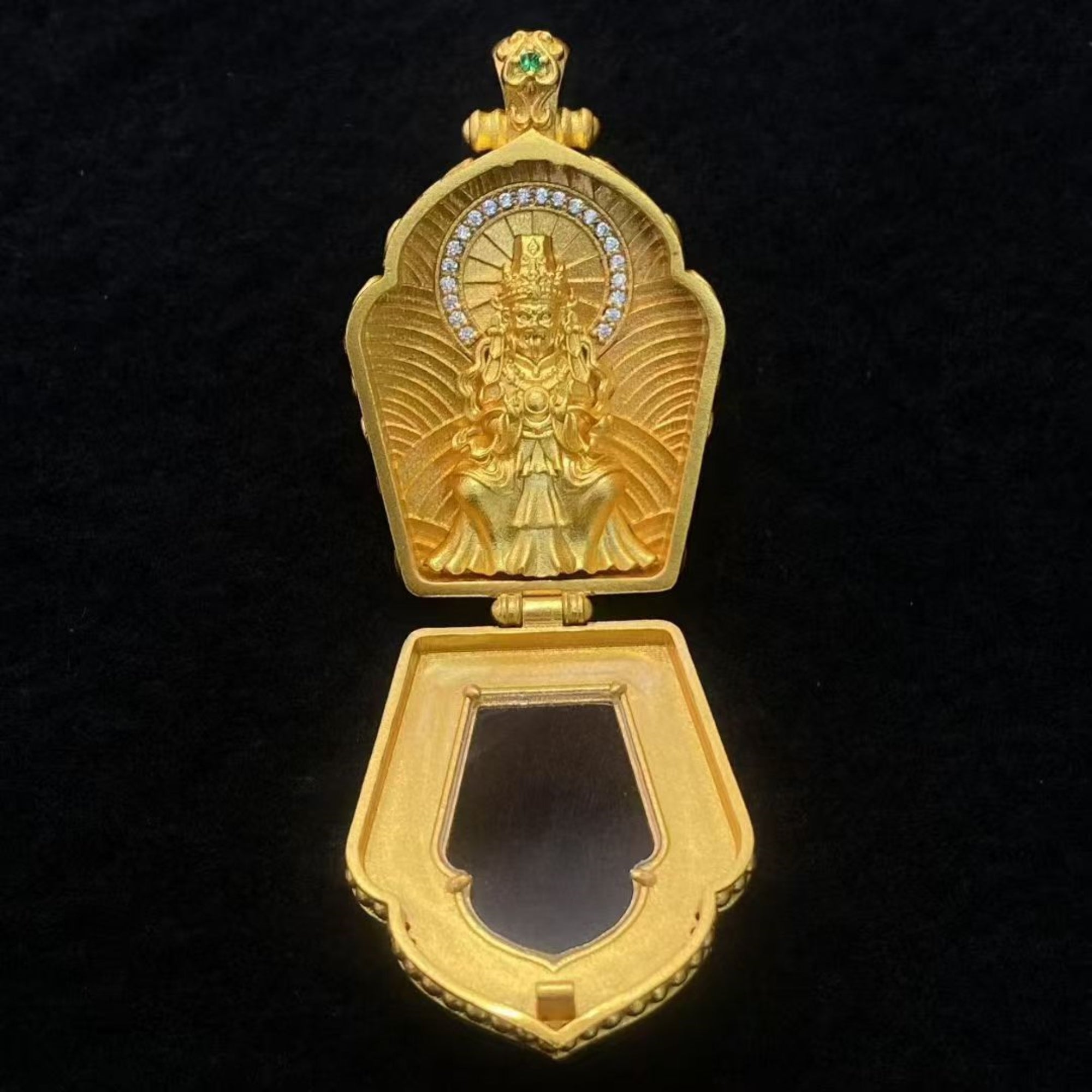 Tibetan Sterling Silver Zakiram Gawu Box Pendant