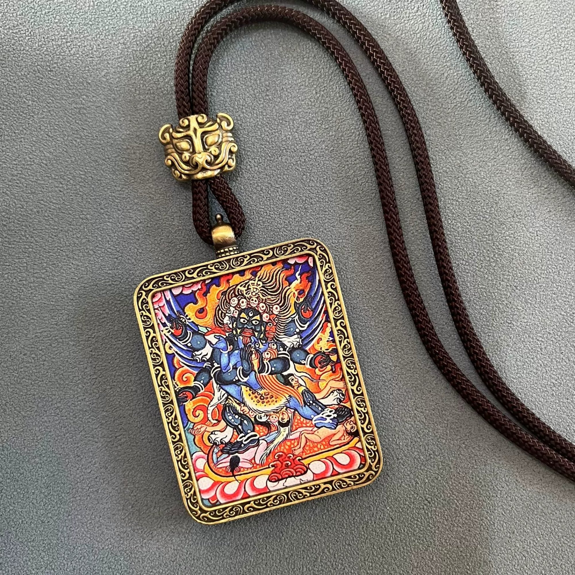 Tibetan Thangka Buddha Necklace