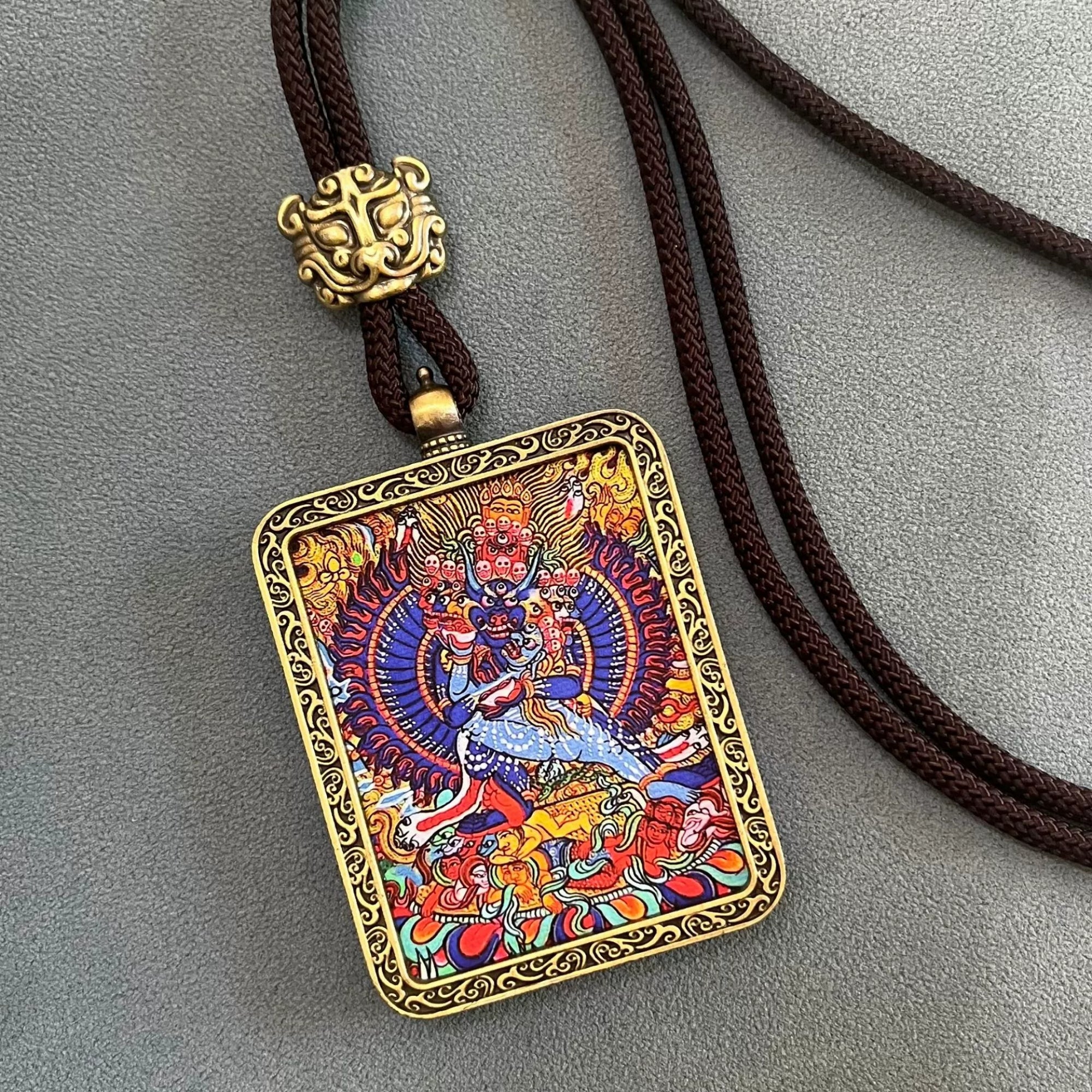 Tibetan Thangka Buddha Necklace