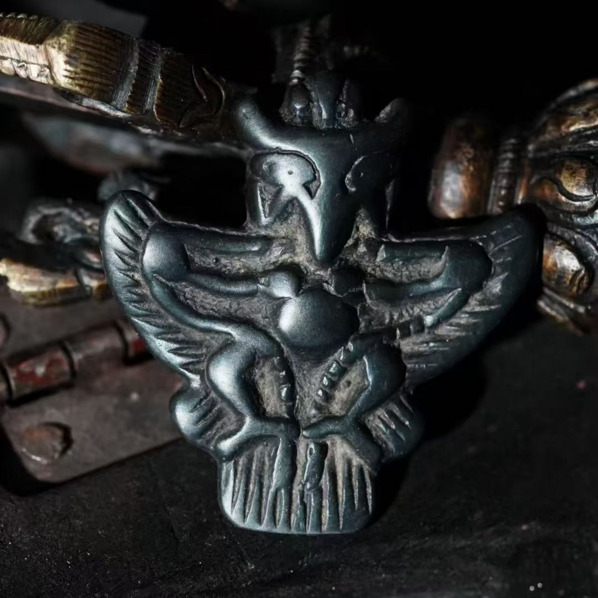 Tibetan Thokcha Garuda Amulet Pendant